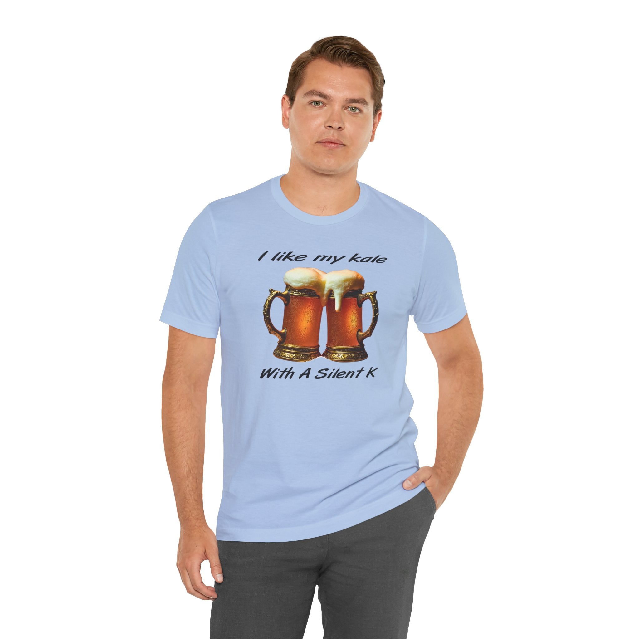 “I Like My Kale With A Silent K” Funny Beer Graphic Tee