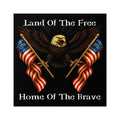 4" × 4" "Land of the Free, Home of the Brave" Square Sticker (Indoor/Outdoor)