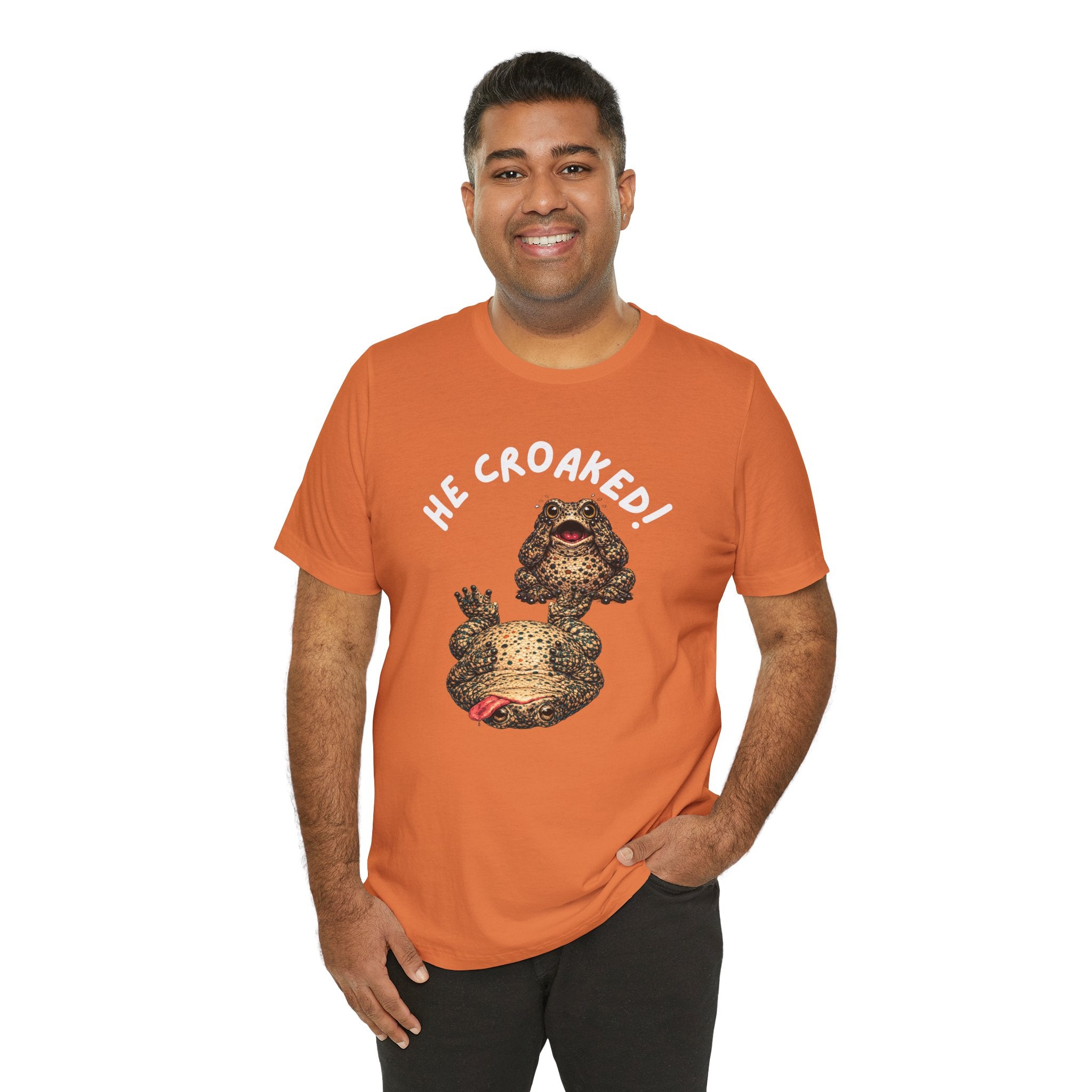 He Croaked! Frog Graphic Tee – Funny Toad Illustration Shirt