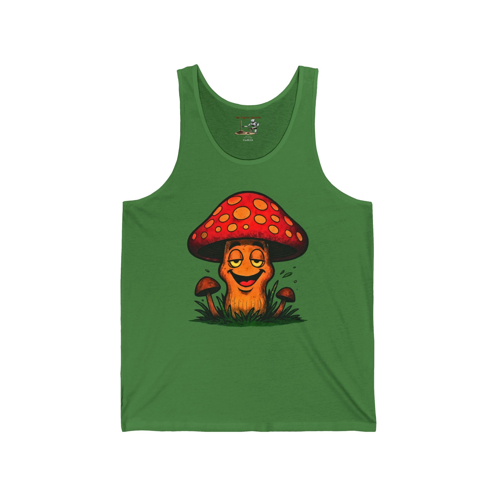 Happy Mushroom Tank Top — Cute Psychedelic Fungi Graphic Tank