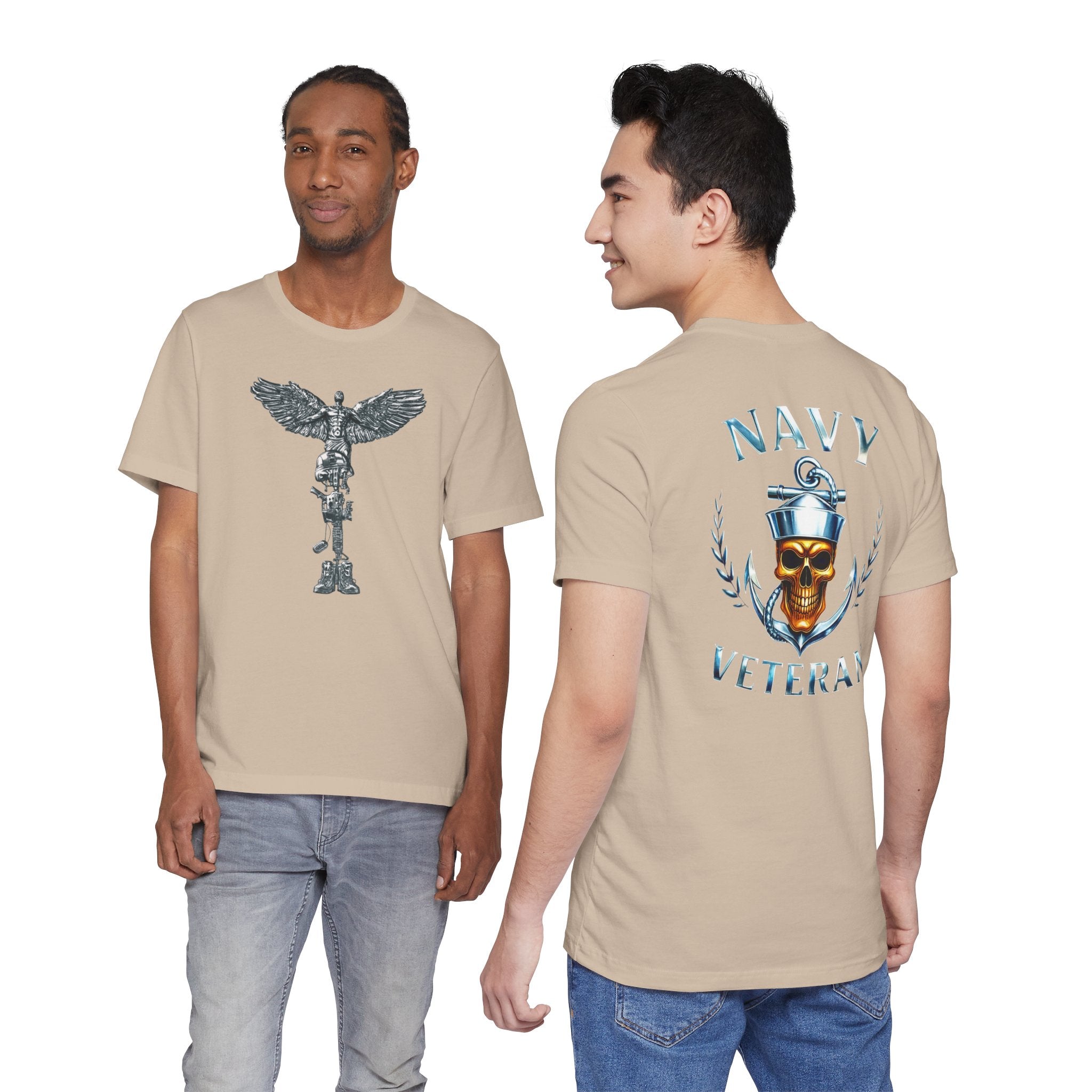 Navy Veteran Skull Anchor T‑Shirt