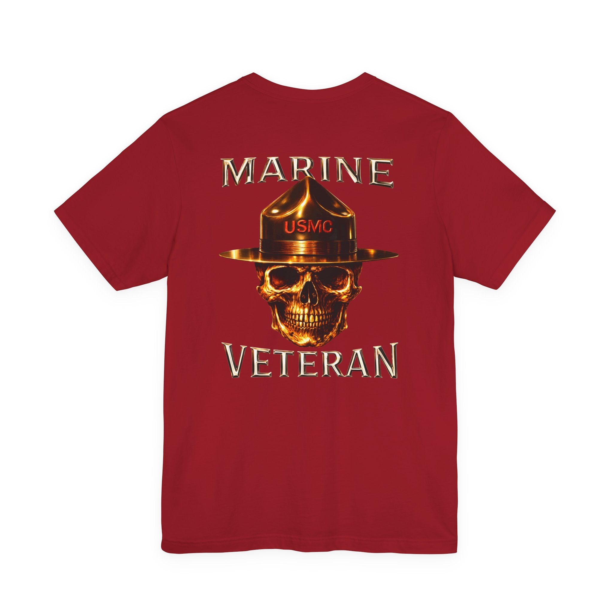 Marine Veteran T‑Shirt — USMC Skull Drill Instructor Graphic Tee