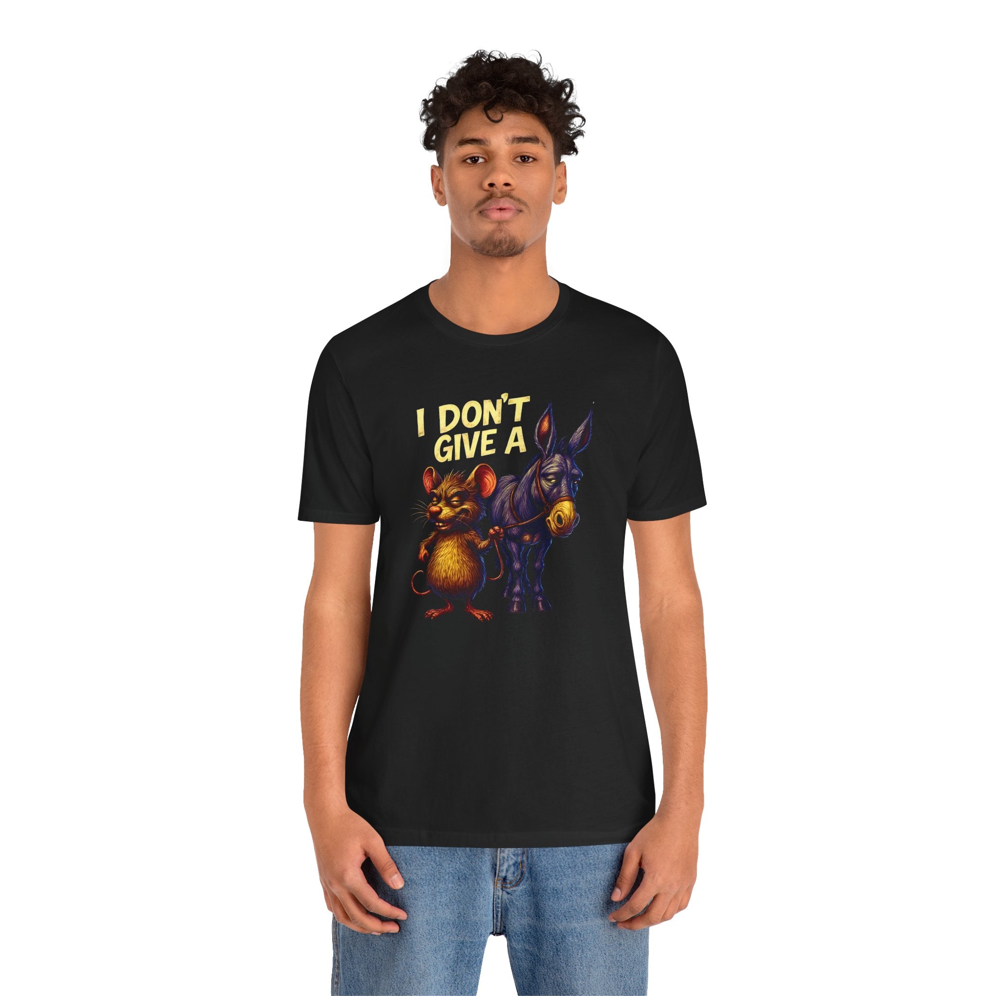 I Don't Give A — Funny Rat & Donkey Graphic Tee