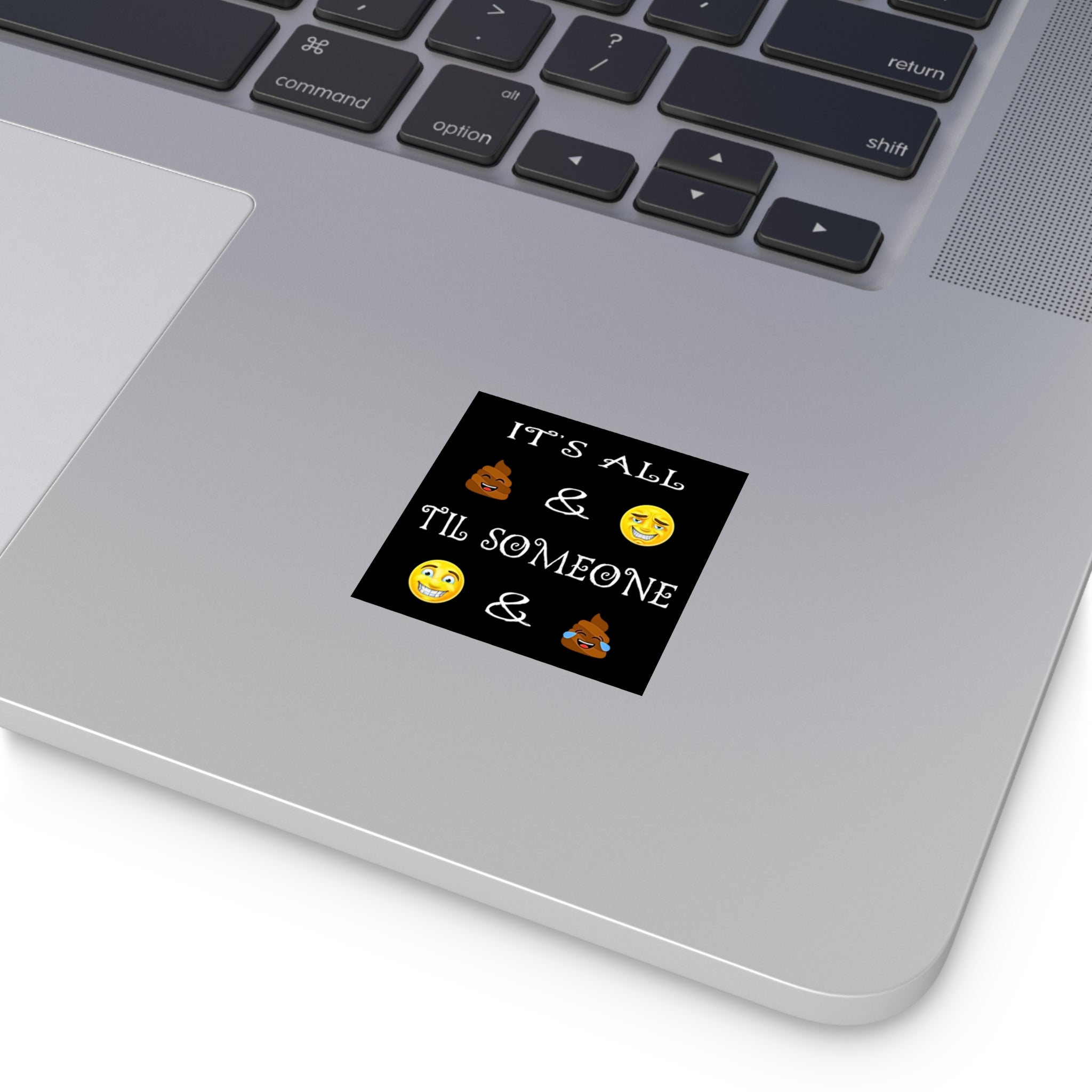 2" × 2" Funny Emoji Phrase Square Sticker