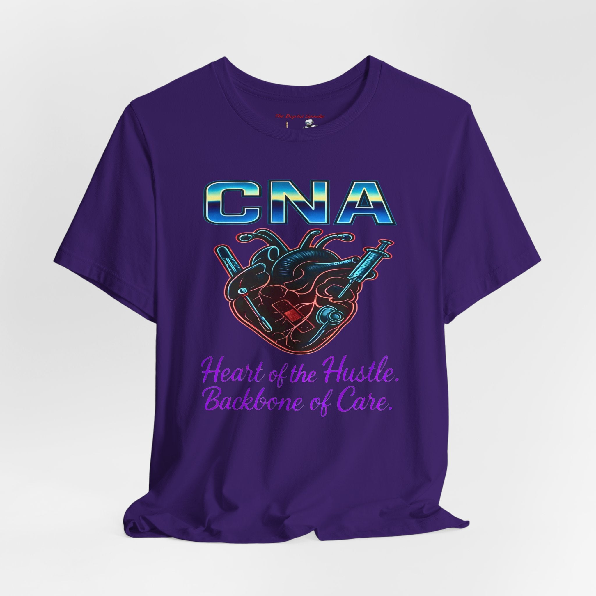 CNA Heart of the Hustle Tee — Certified Nursing Assistant Graphic Shirt