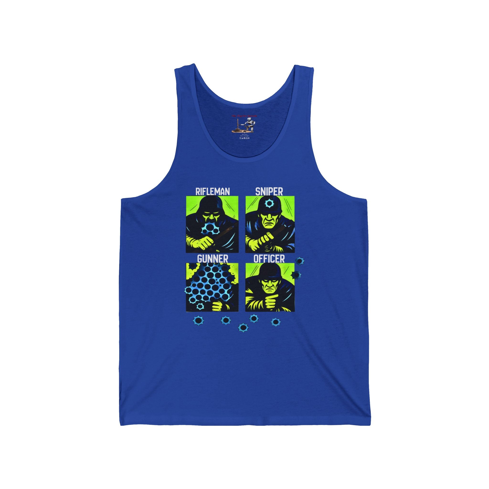 Shooting Range Tank Top — Rifleman, Sniper, Gunner, Officer Graphic
