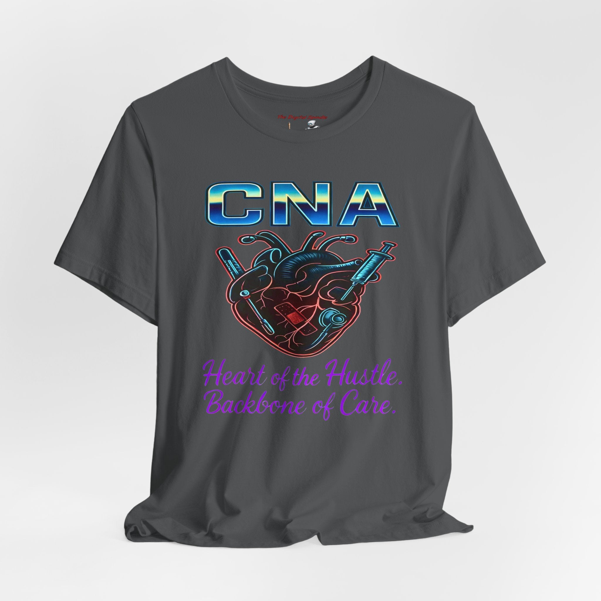 CNA Heart of the Hustle Tee — Certified Nursing Assistant Graphic Shirt