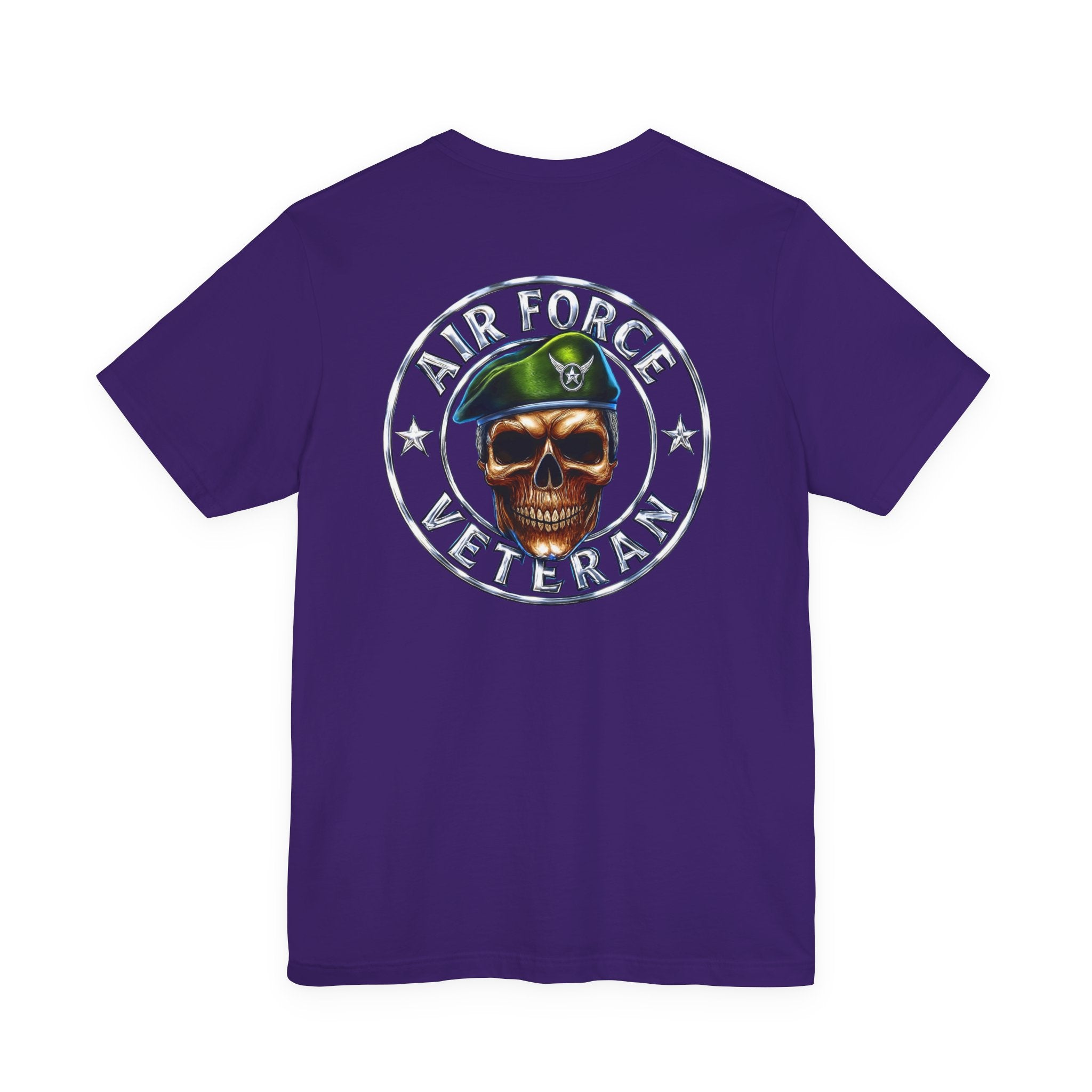 Air Force Veteran Skull Tee – Military Tribute Short Sleeve Shirt