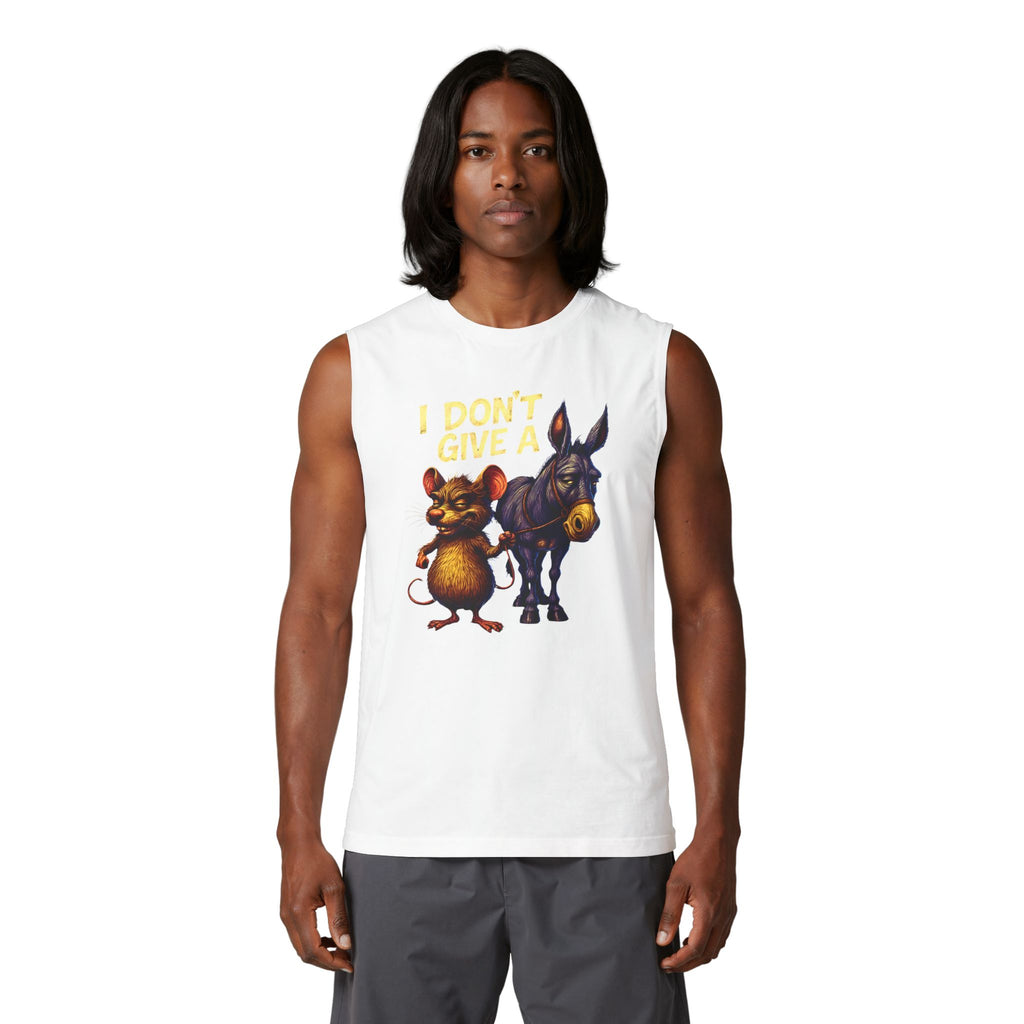 Muscle Tank — 'I Don't Give A' Rat & Donkey Vintage Graphic