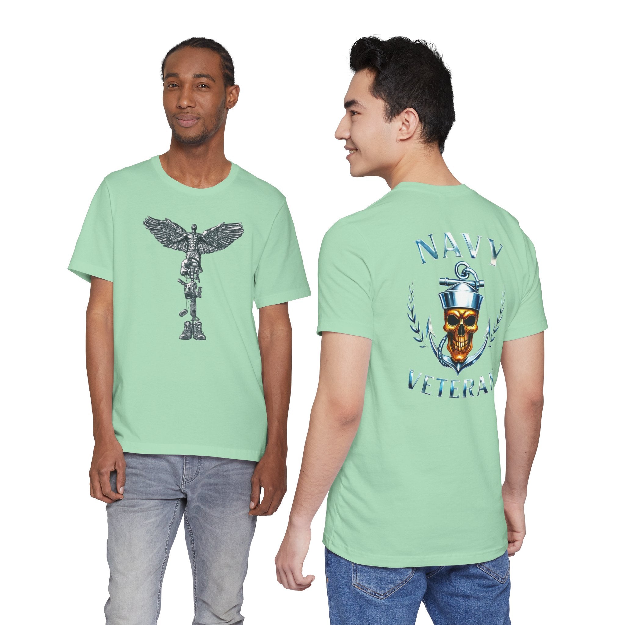 Navy Veteran Skull Anchor T‑Shirt