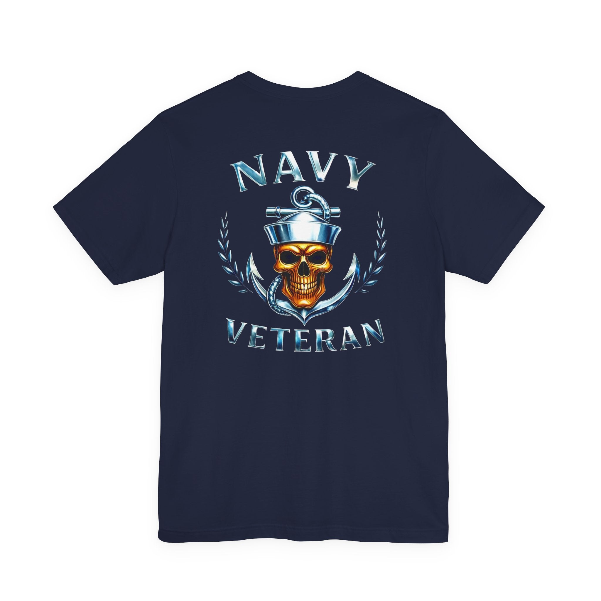 Navy Veteran T-Shirt — Anchor & Skull Military Tribute Tee