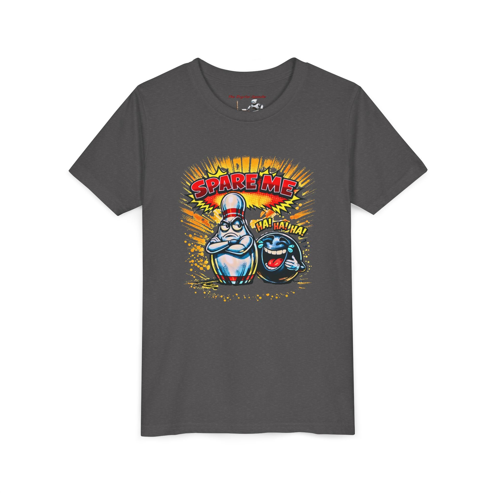 Youth Tee — Funny Bowling 'Spare Me' Graphic Shirt