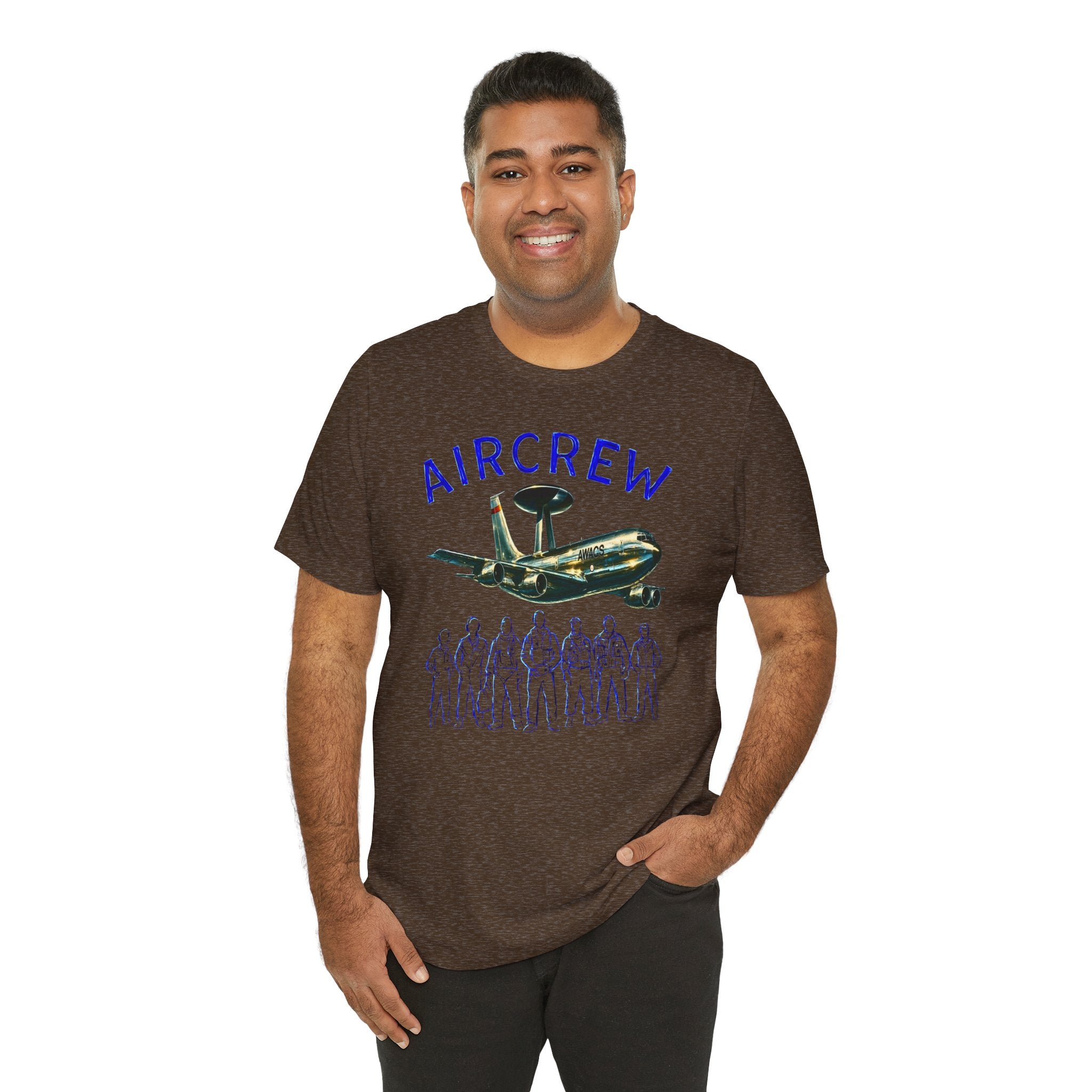 Aircrew T-Shirt — Military AWACS Plane & Crew Graphic Tee