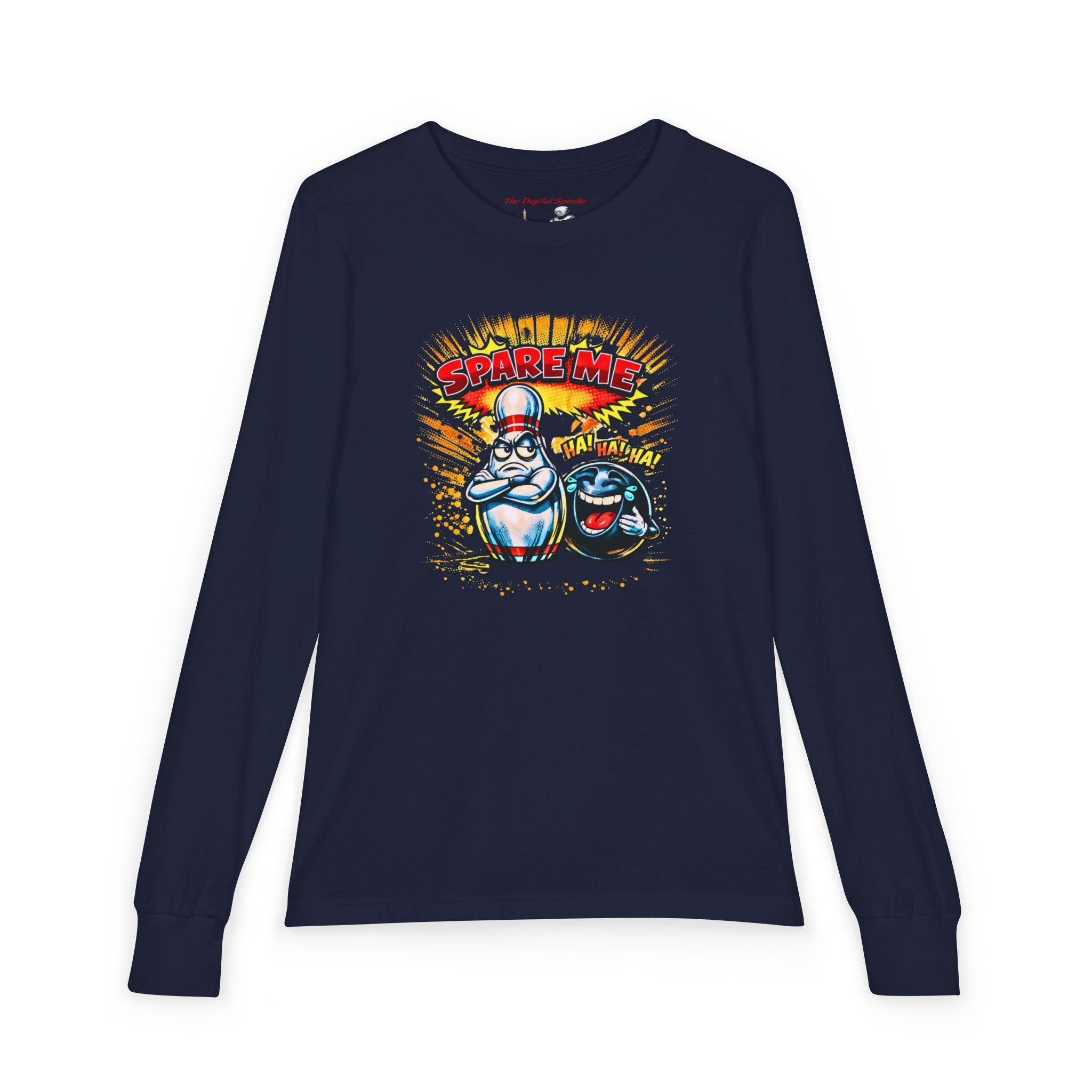 "Spare Me" Bowling Cartoon Graphic Tee