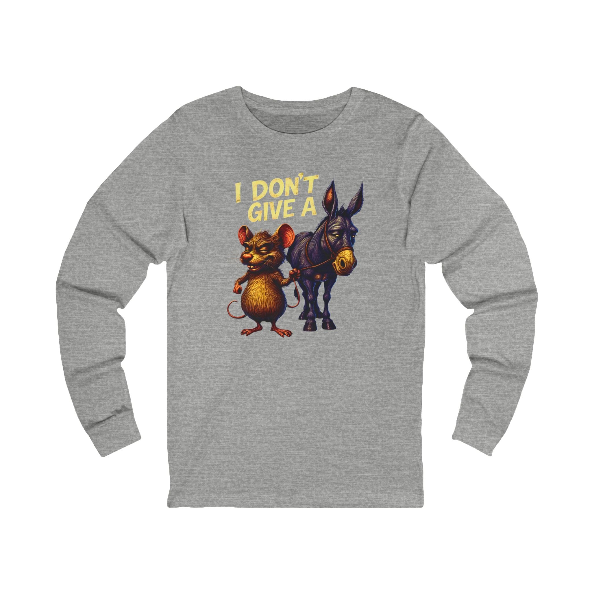 Funny Rat & Donkey Graphic Long Sleeve Tee