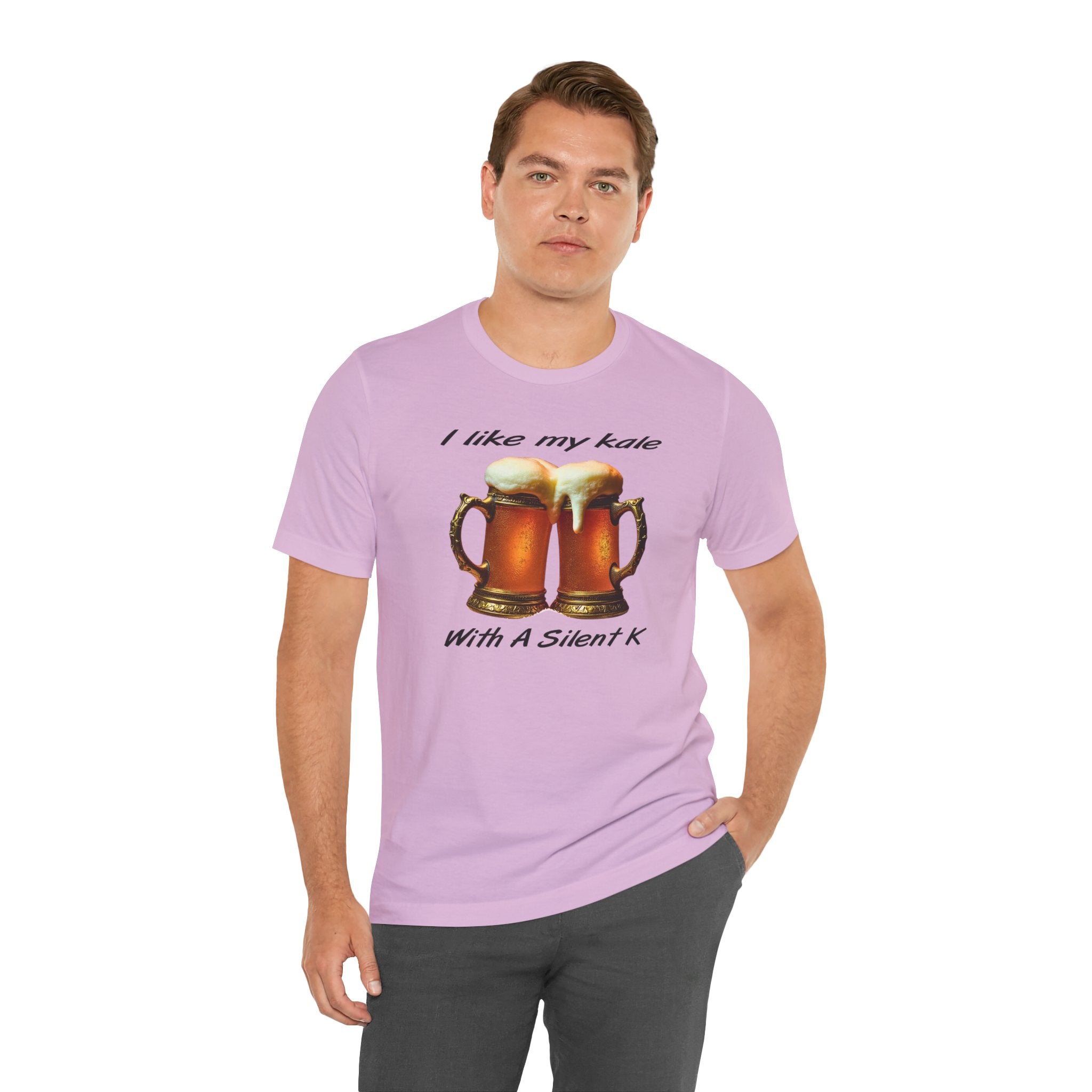 “I Like My Kale With A Silent K” Funny Beer Graphic Tee