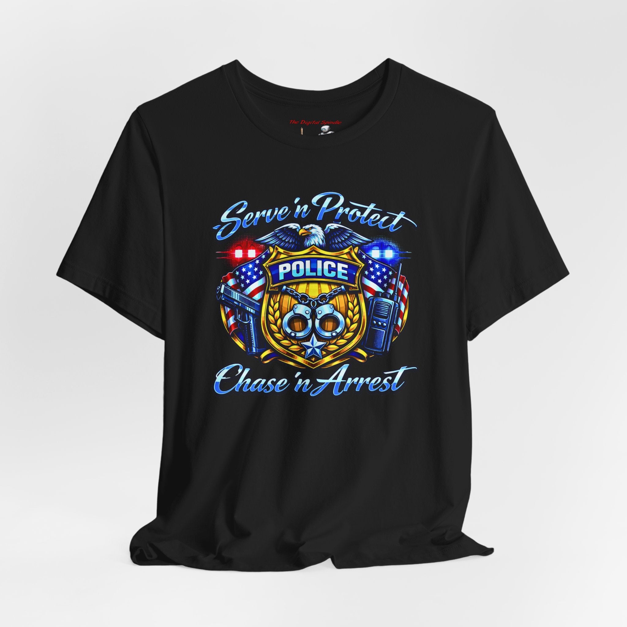 Police 'Serve & Protect, Chase to Arrest' Graphic Tee