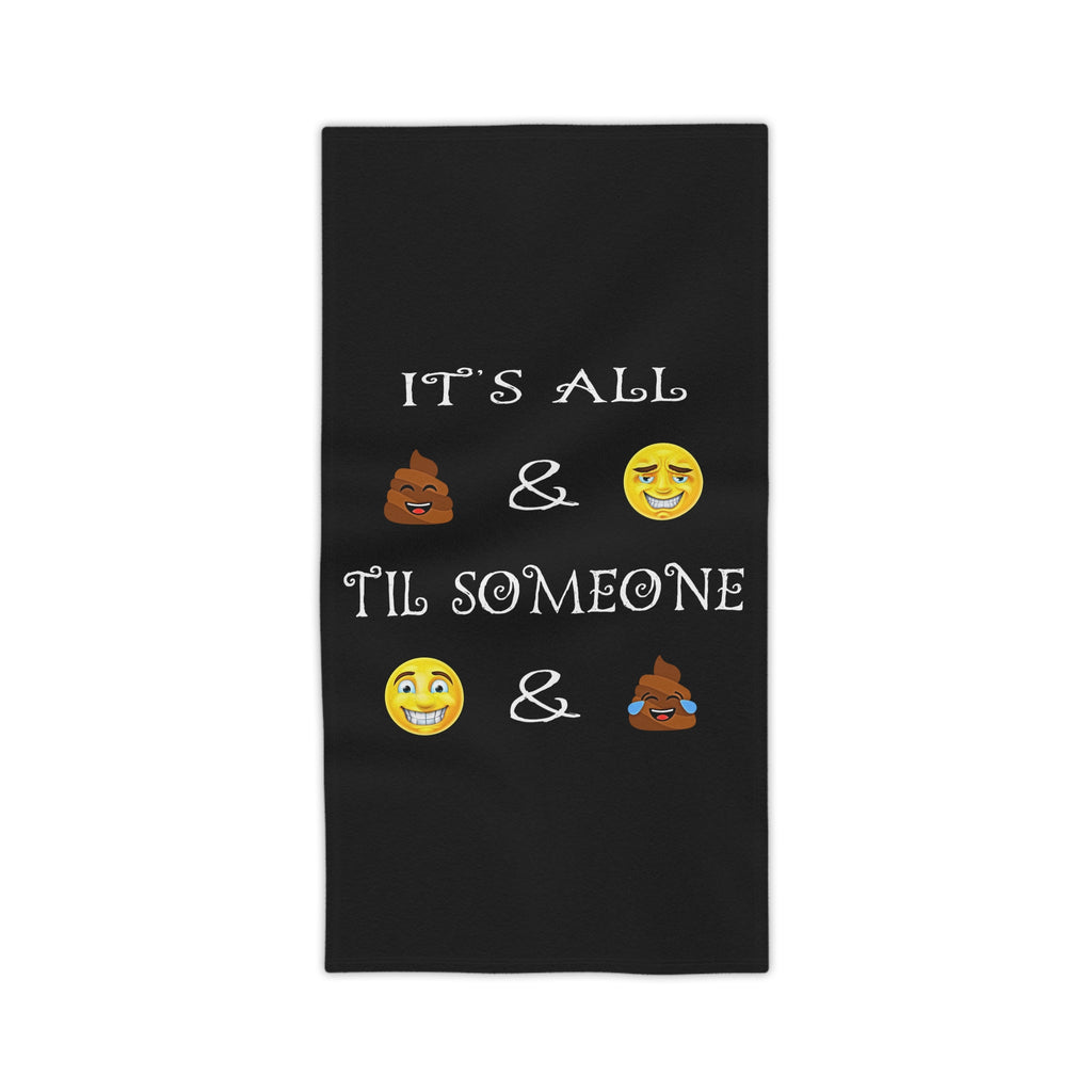Funny Emoji Poop Laugh Beach Towel