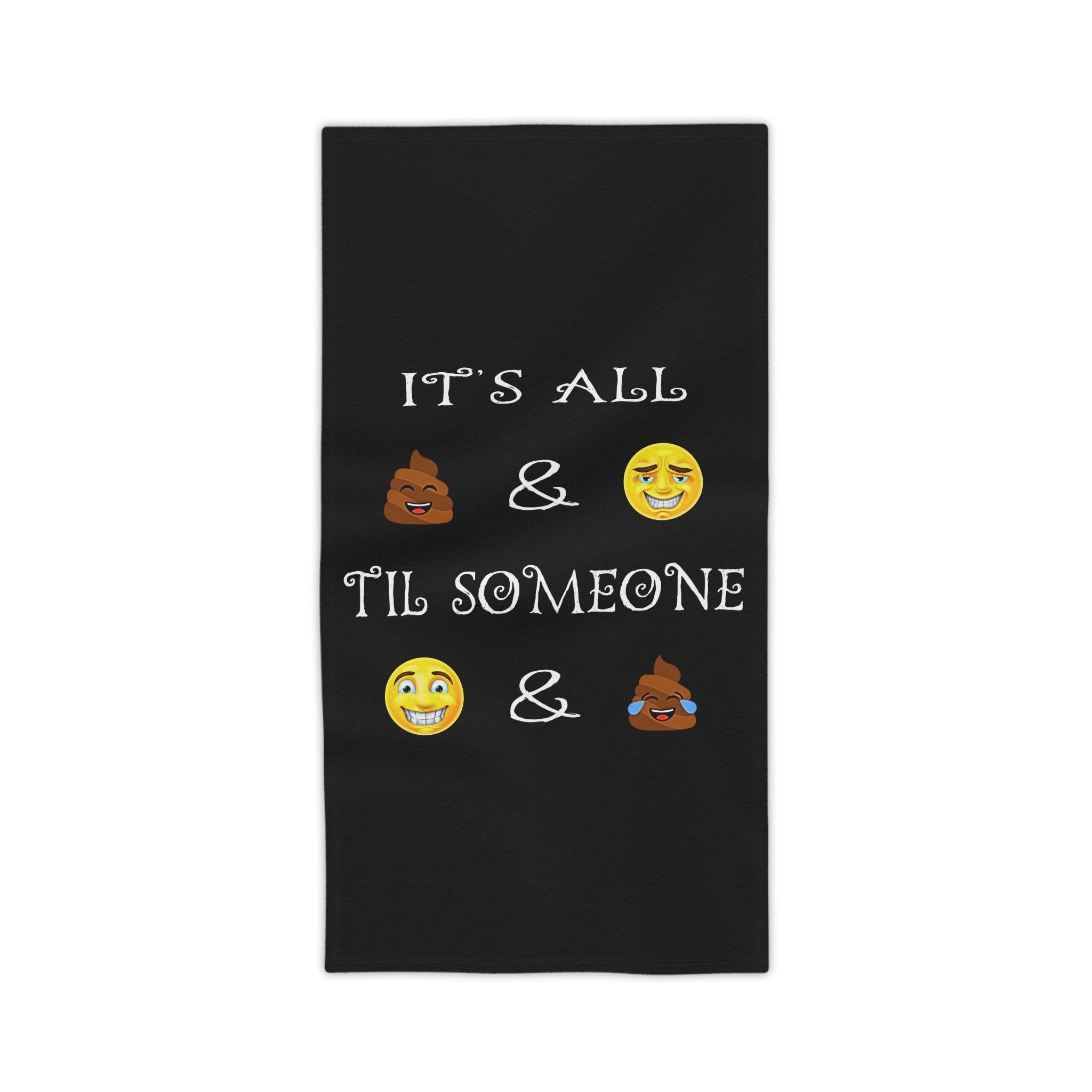 Funny Emoji Poop Laugh Beach Towel