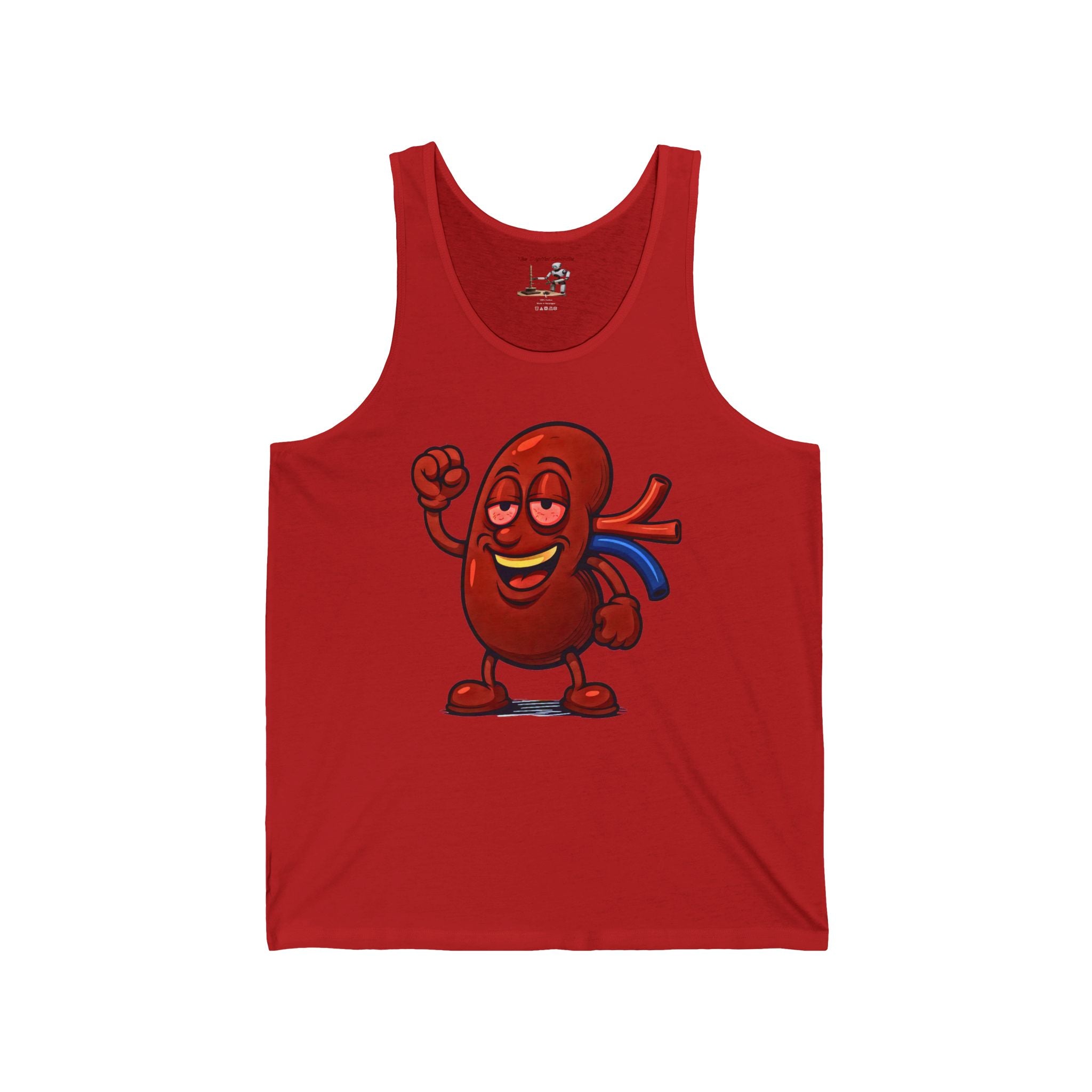 Kidney Stoned Mascot Tank Top – Cute Cartoon Organ Anatomy Tee
