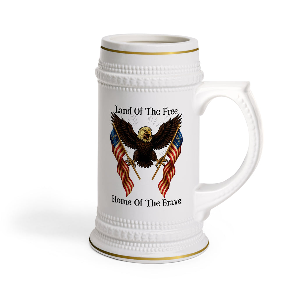 "Land of the Free, Home of the Brave" Beer Stein