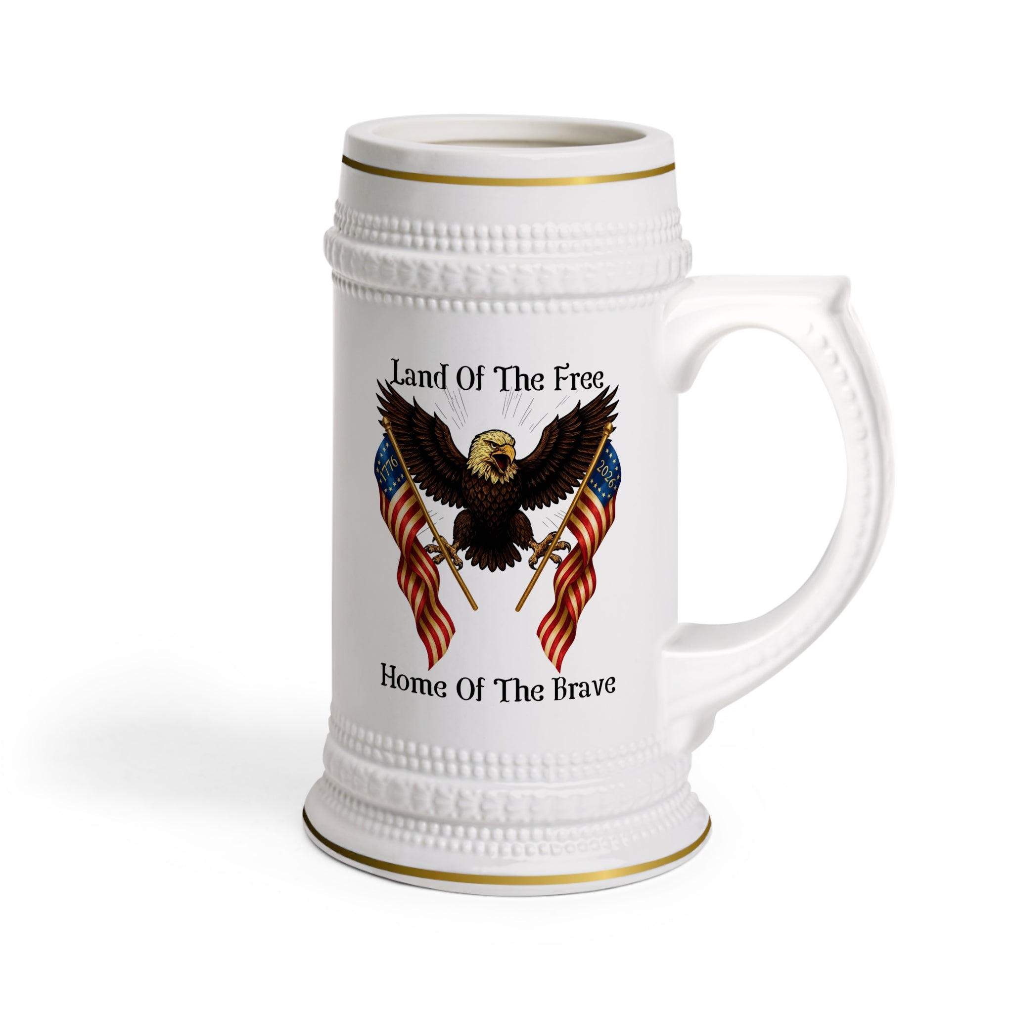 "Land of the Free, Home of the Brave" Beer Stein