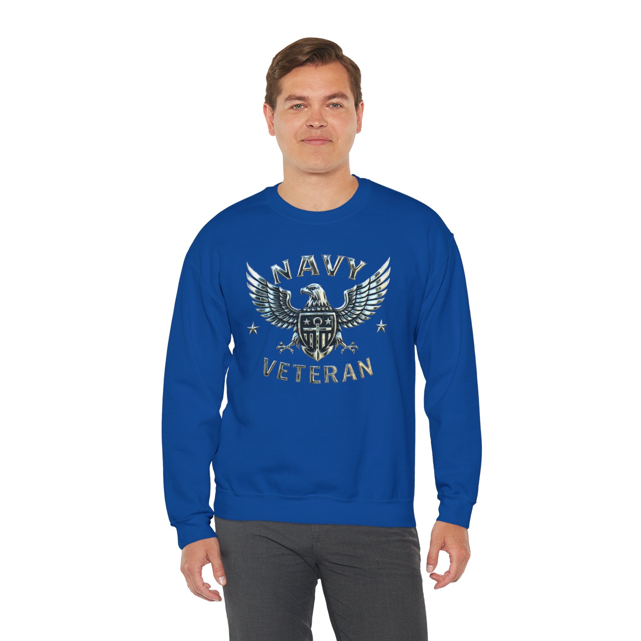 Navy Veteran Eagle Crewneck Sweatshirt