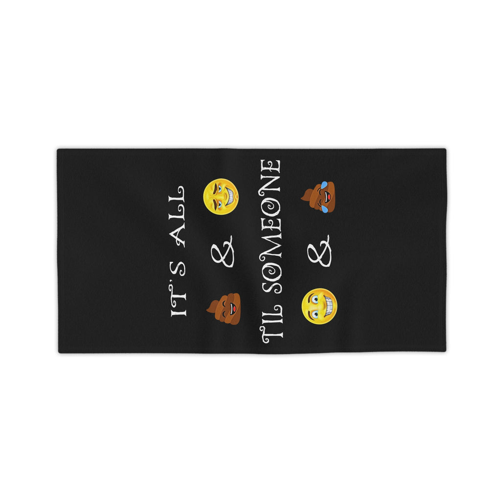 Funny Emoji Poop Laugh Beach Towel