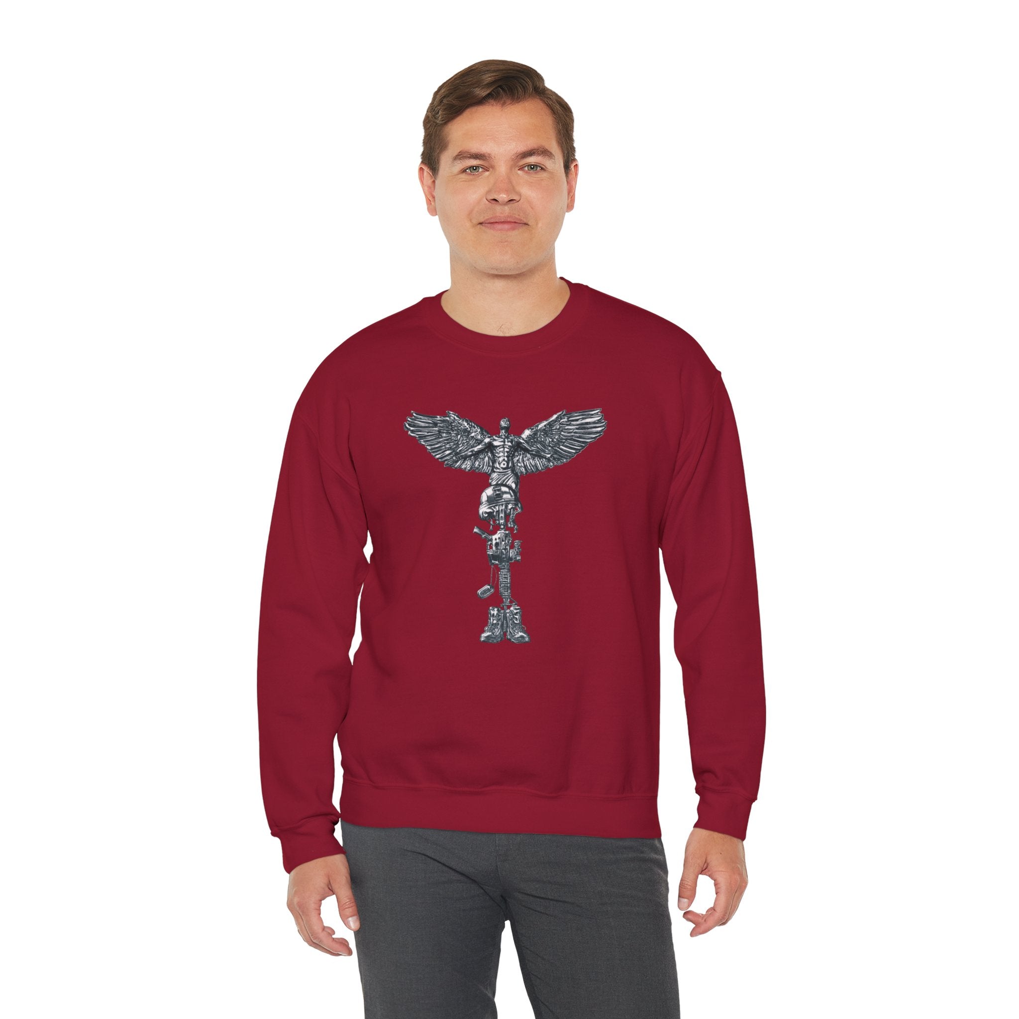 Rising Angel Soldiers Cross Graphic Sweatshirt