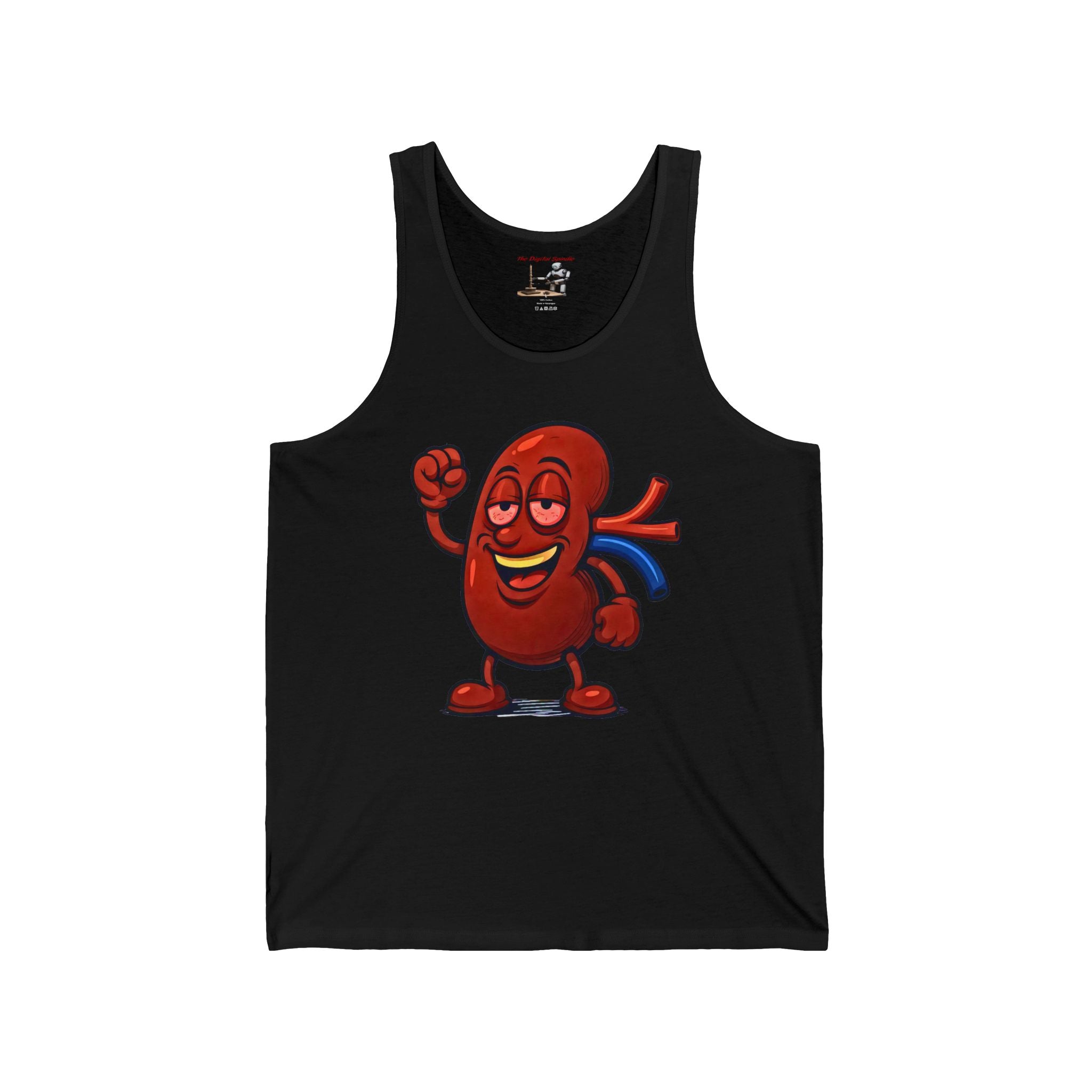 Kidney Stoned Mascot Tank Top – Cute Cartoon Organ Anatomy Tee