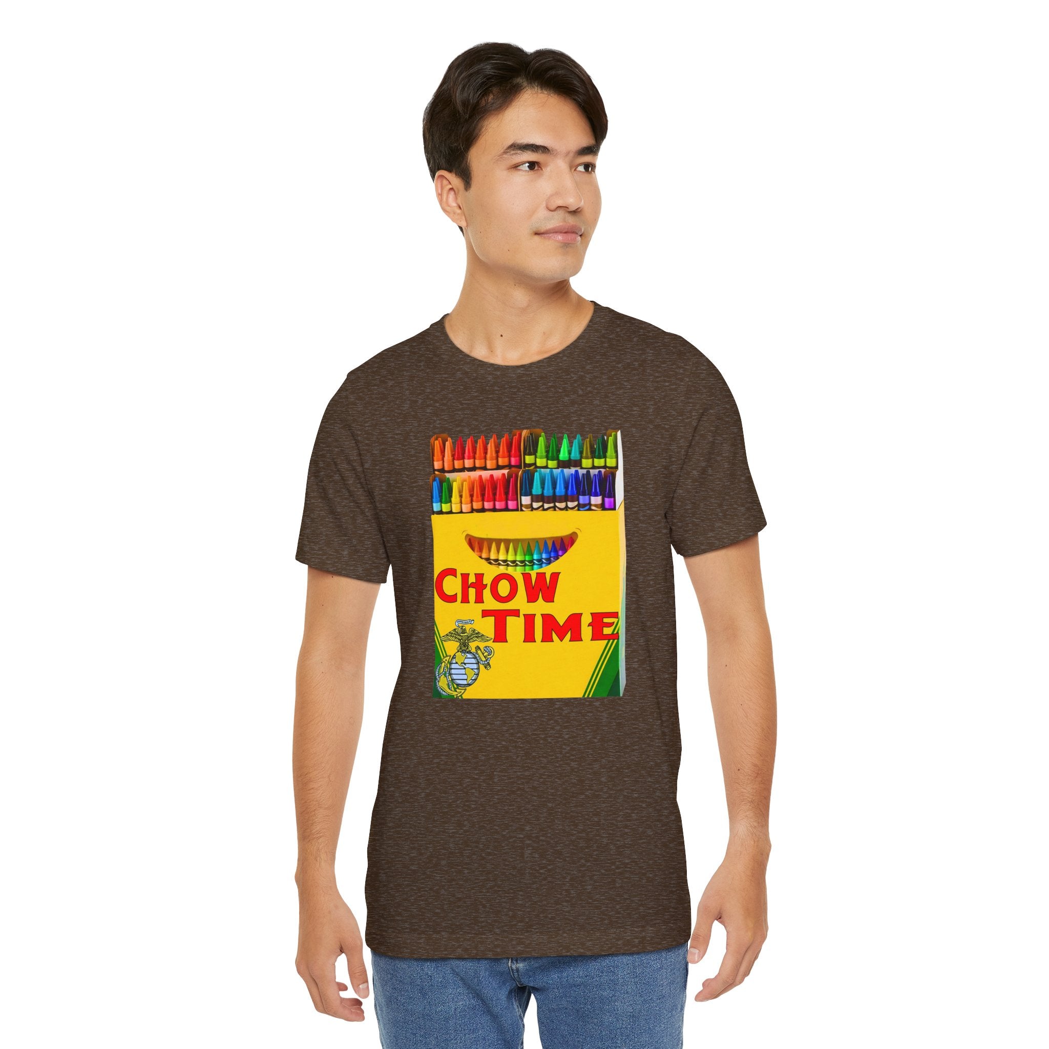 Crayon 'Chow Time' Graphic Tee — Colorful Retro Snack Box Design
