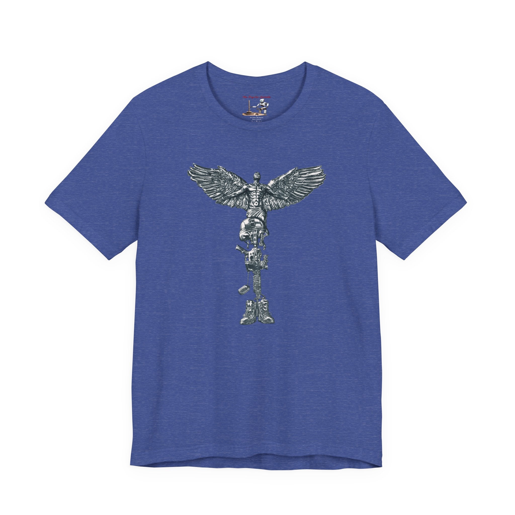 Army Veteran T-Shirt — Skull Helmet & Wings Military Tribute Tee