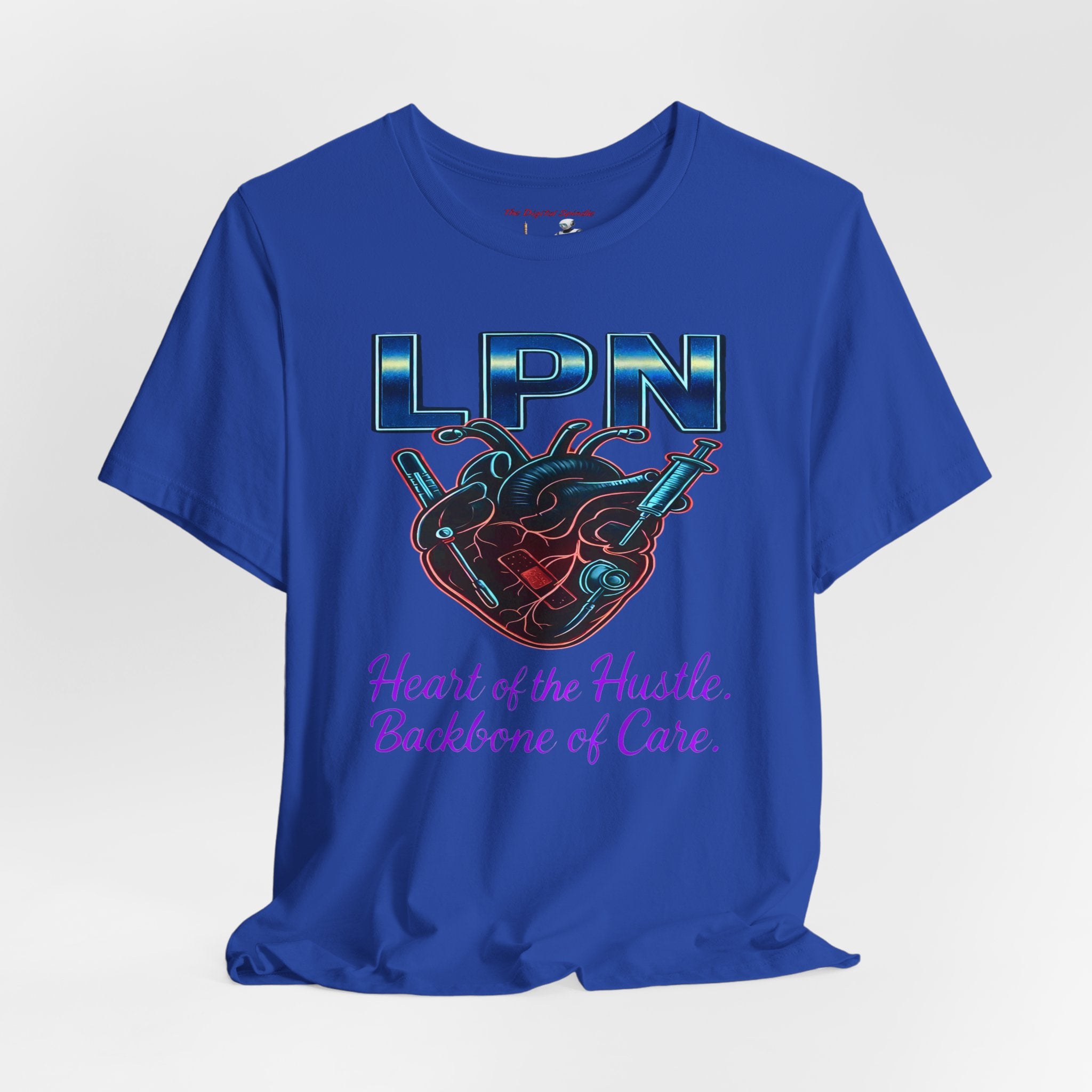 "Heart of the Hustle, Backbone of Care" Nursing Short Sleeve Shirt