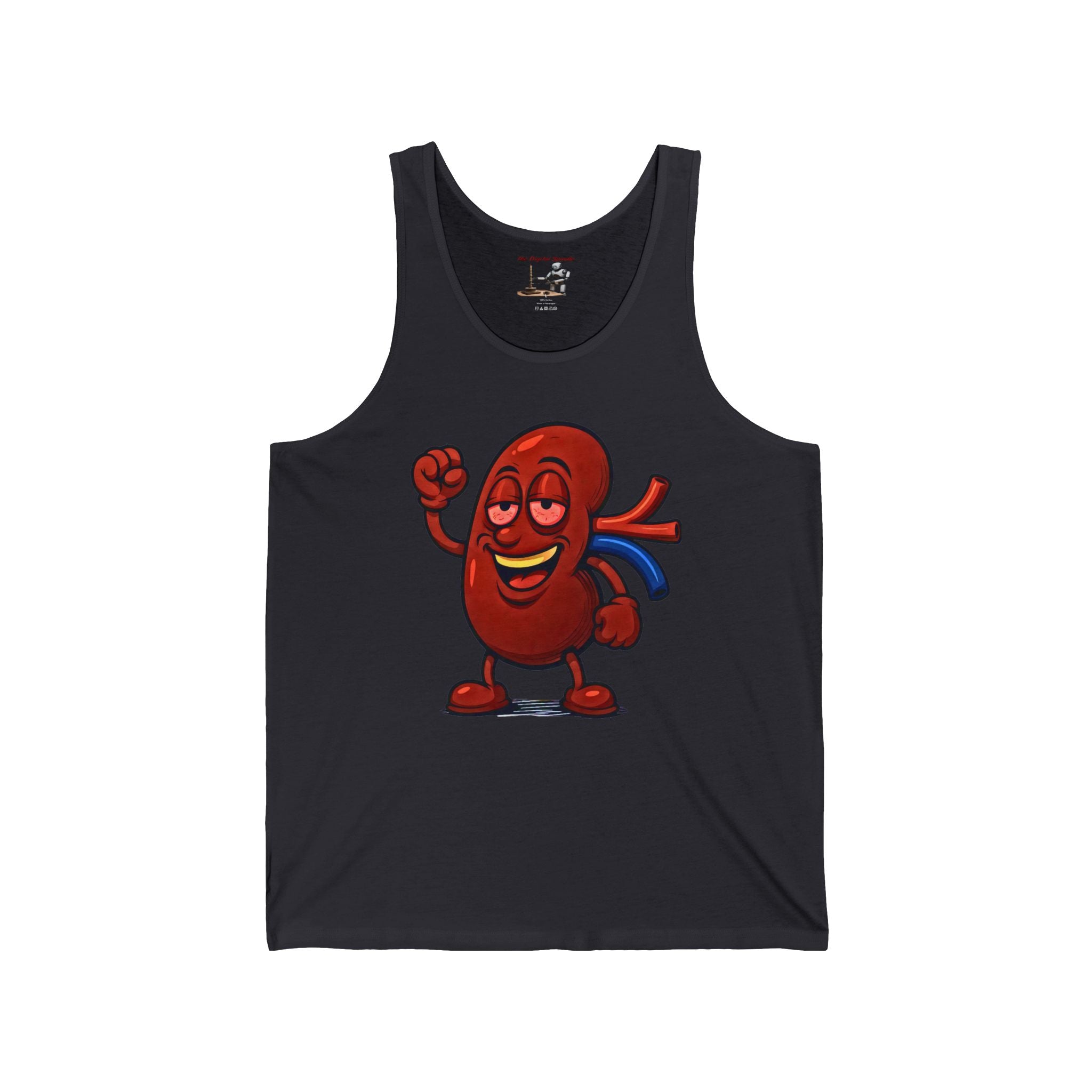 Kidney Stoned Mascot Tank Top – Cute Cartoon Organ Anatomy Tee