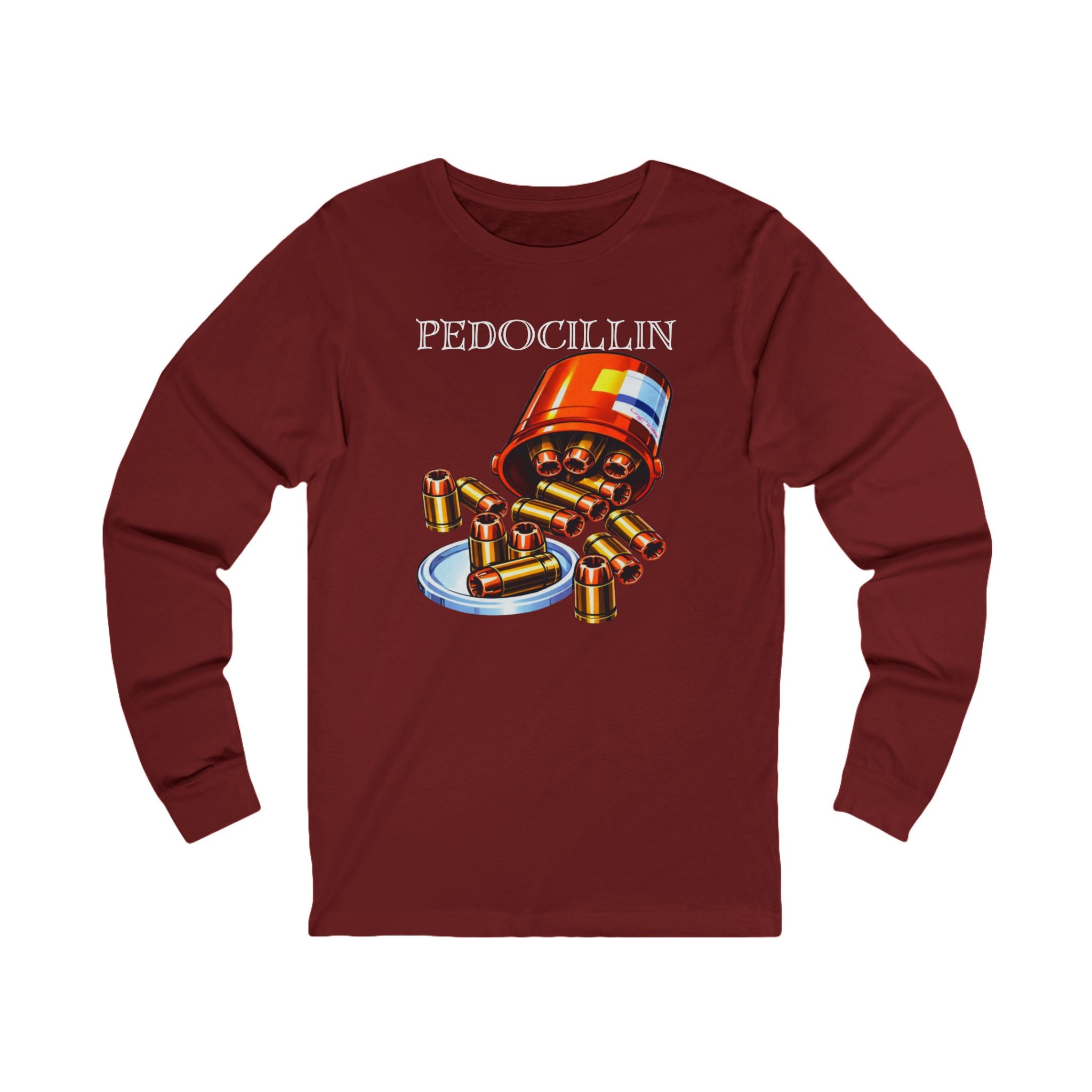 'Pedocillin' Bullet Capsule Graphic Long Sleeve Tee