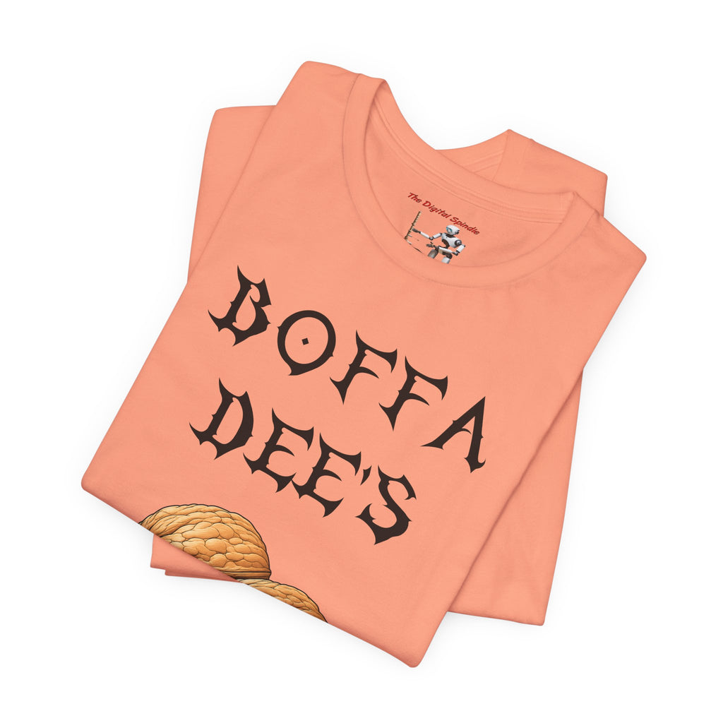 Boffa Dees Walnut Graphic Tee — Vintage Gothic Text Nut Illustration T-Shirt
