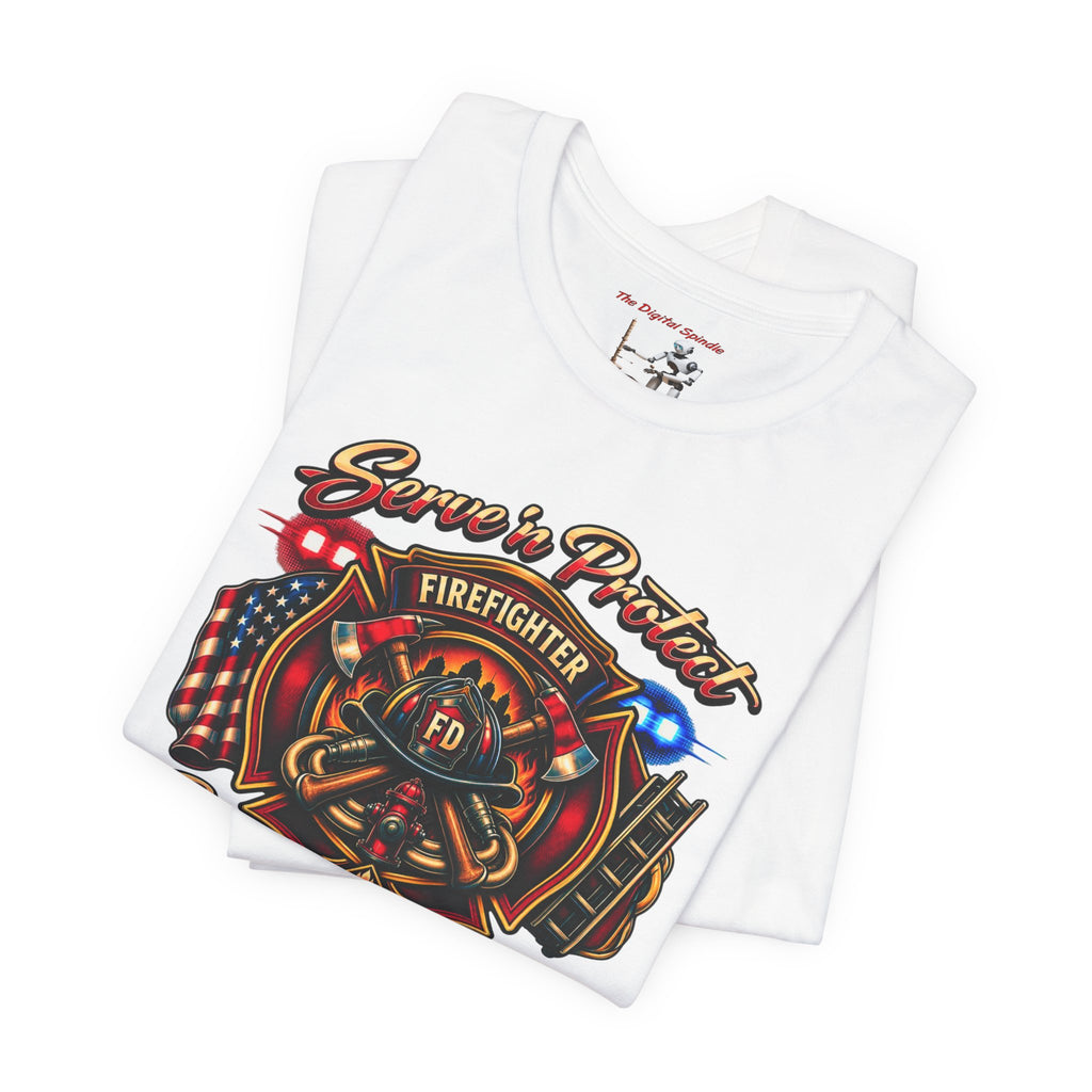Firefighter “Service & Protect, Courage in Action” Graphic Tee
