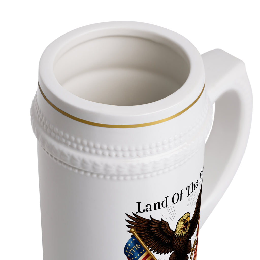 "Land of the Free, Home of the Brave" Beer Stein