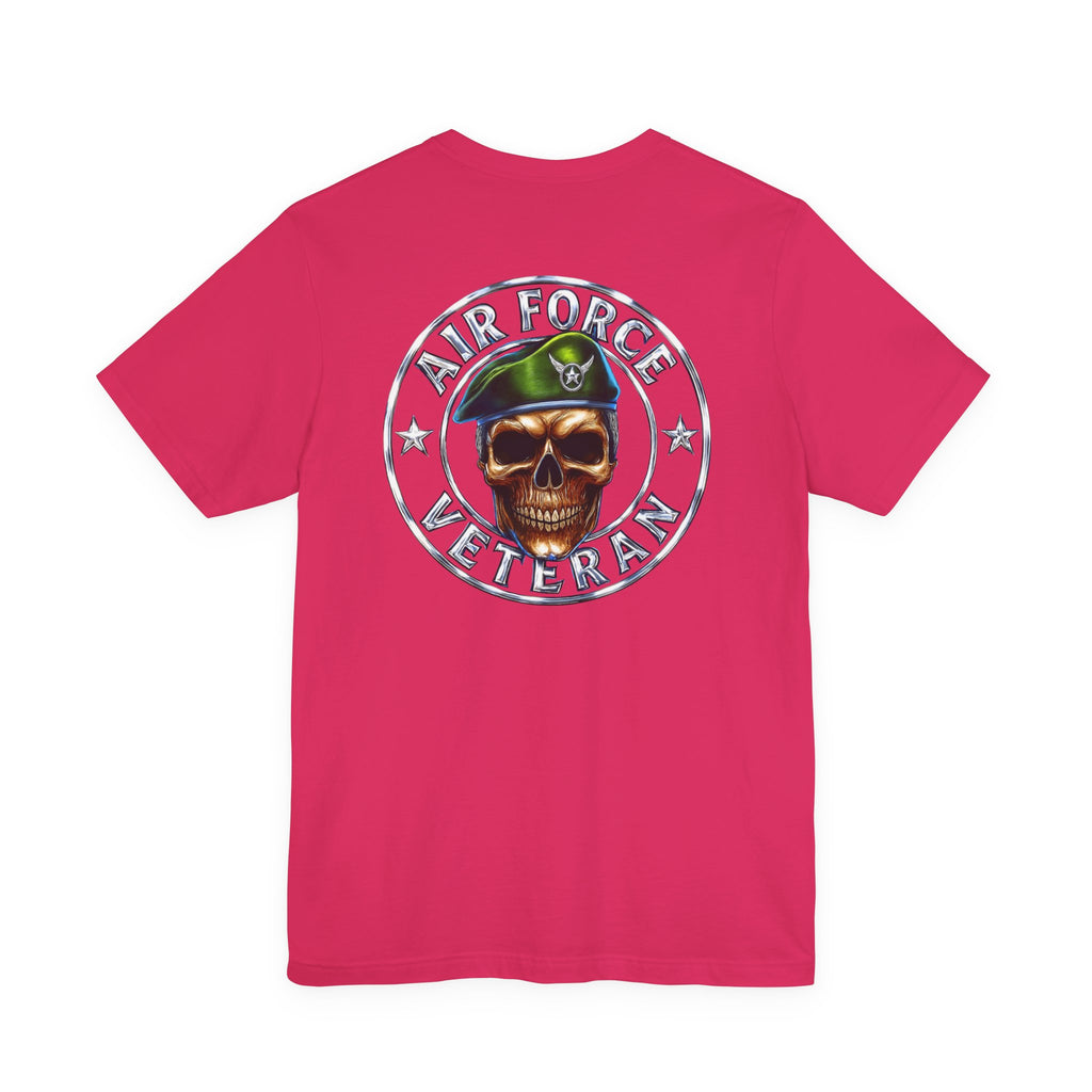 Air Force Veteran Skull Tee – Military Tribute Short Sleeve Shirt