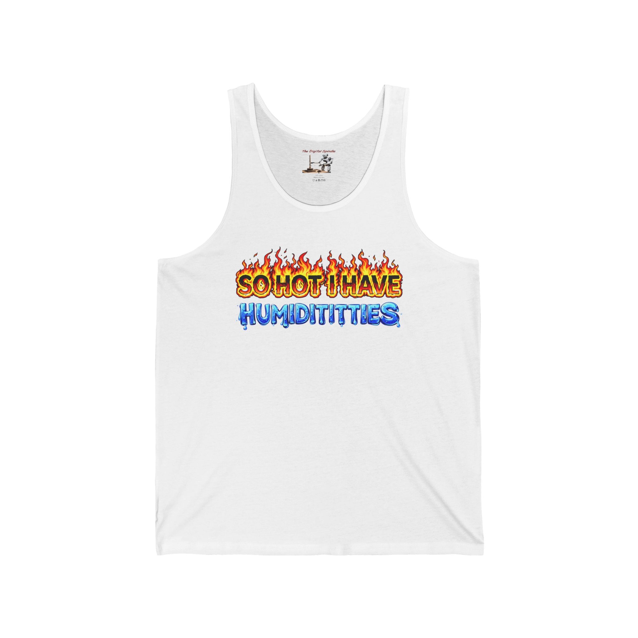 Tank Top - "So Hot I Have Humiditties" Retro Flame & Ice Graphic