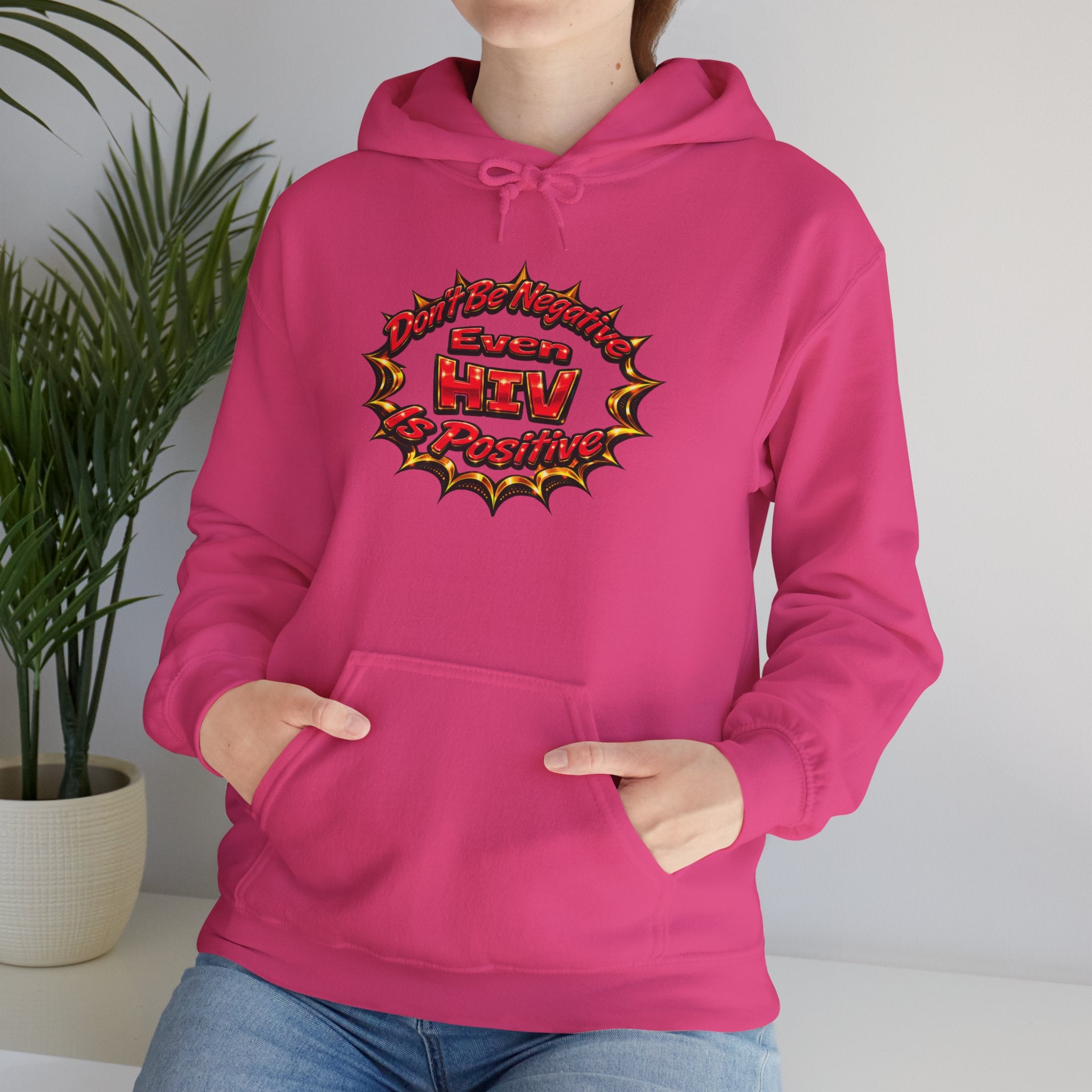 Hoodie – "Be Positive" Retro Comic HTV Design