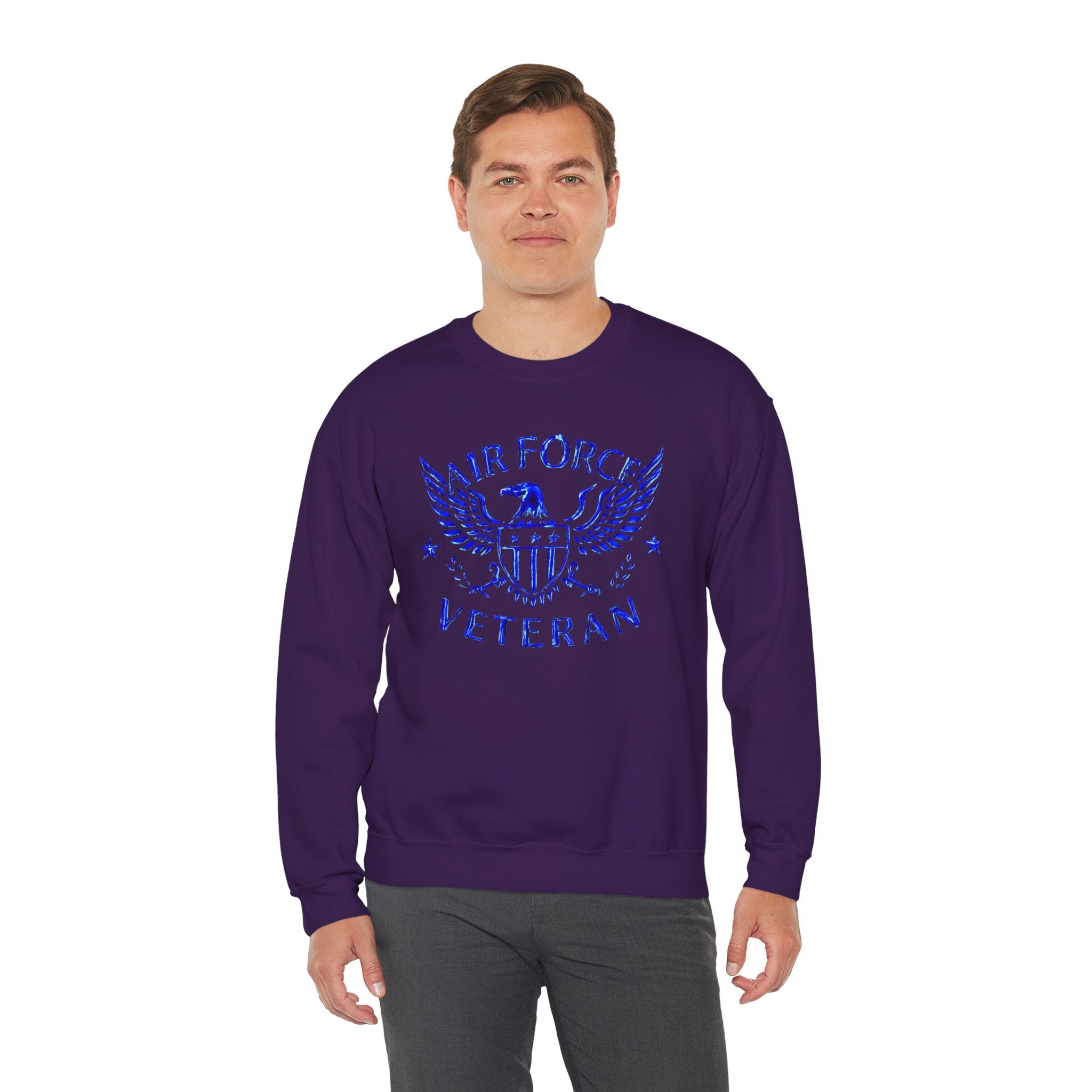 Air Force Veteran Crewneck Sweatshirt — Eagle Emblem Military Pride