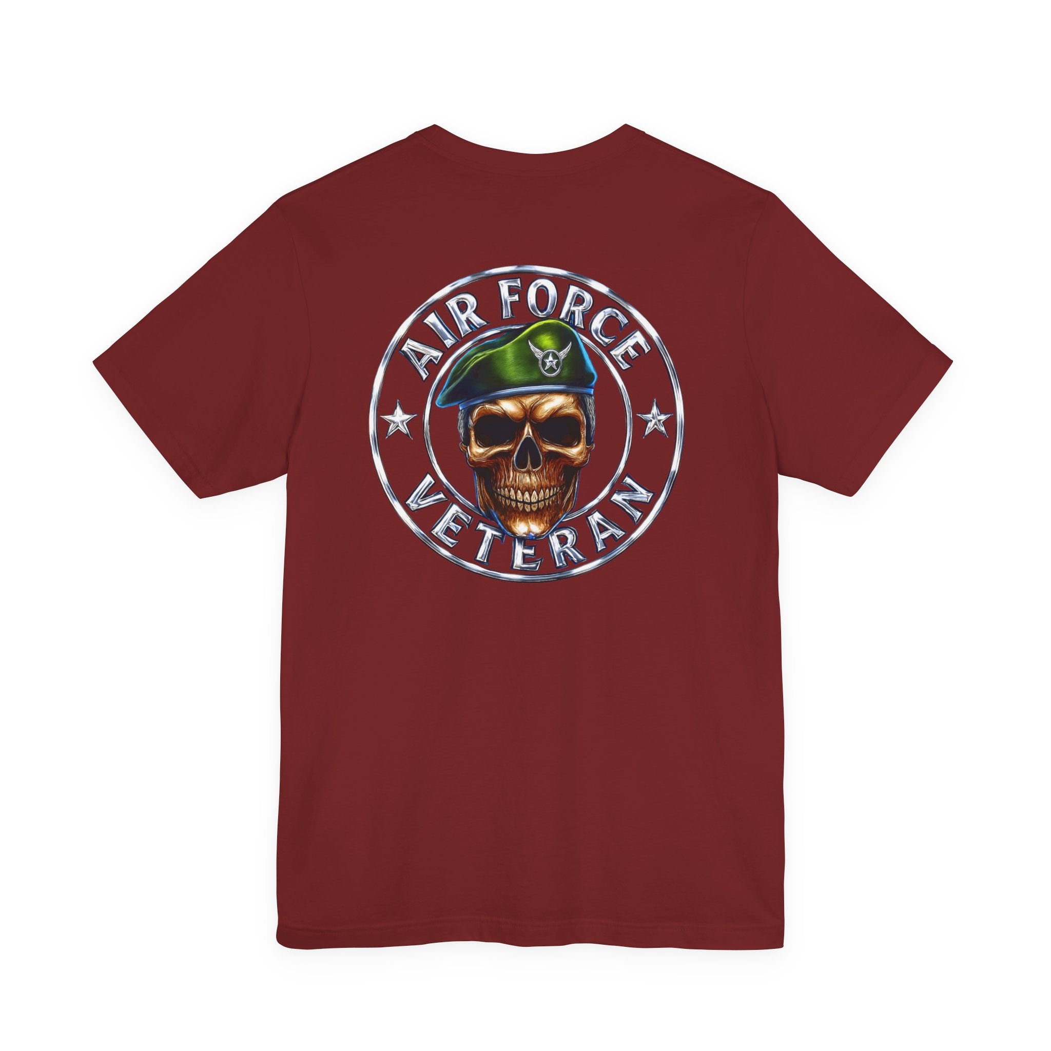 Air Force Veteran Skull Tee – Military Tribute Short Sleeve Shirt