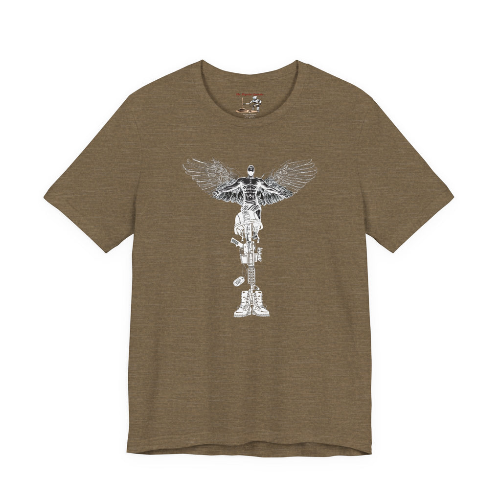 Marine Veteran Skull T‑Shirt — USMC Drill Instructor Hat Design
