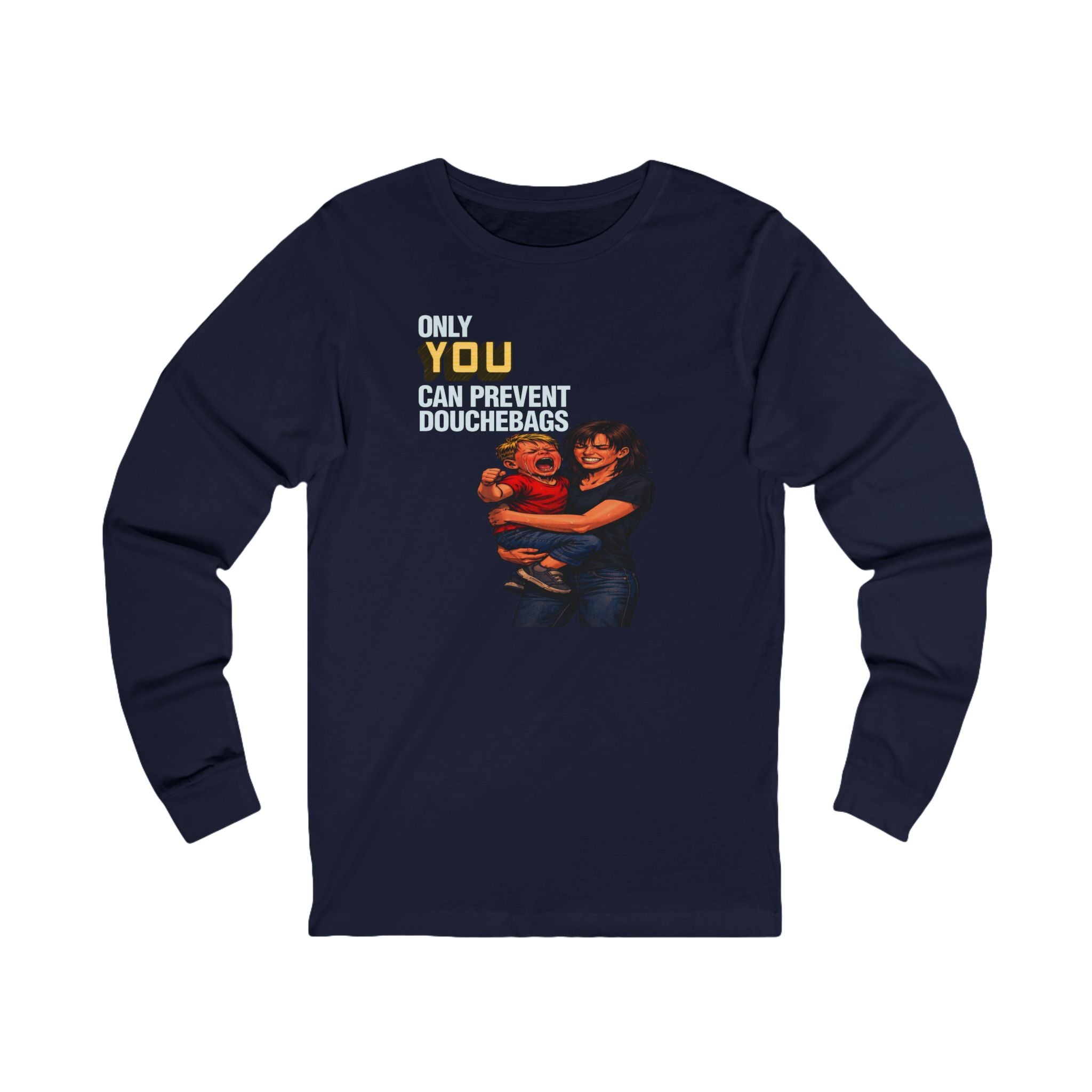 "Only You Can Prevent Douchebags" Retro Mom & Kid Graphic