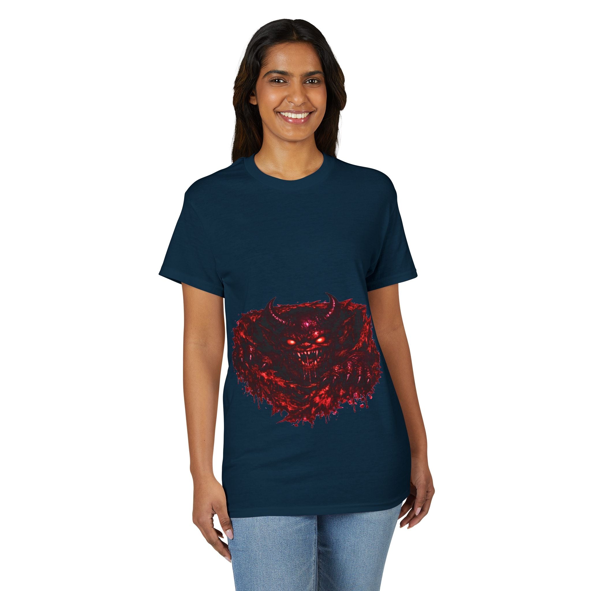 Demonic Red Monster T-Shirt — Gothic Horror Graphic Tee