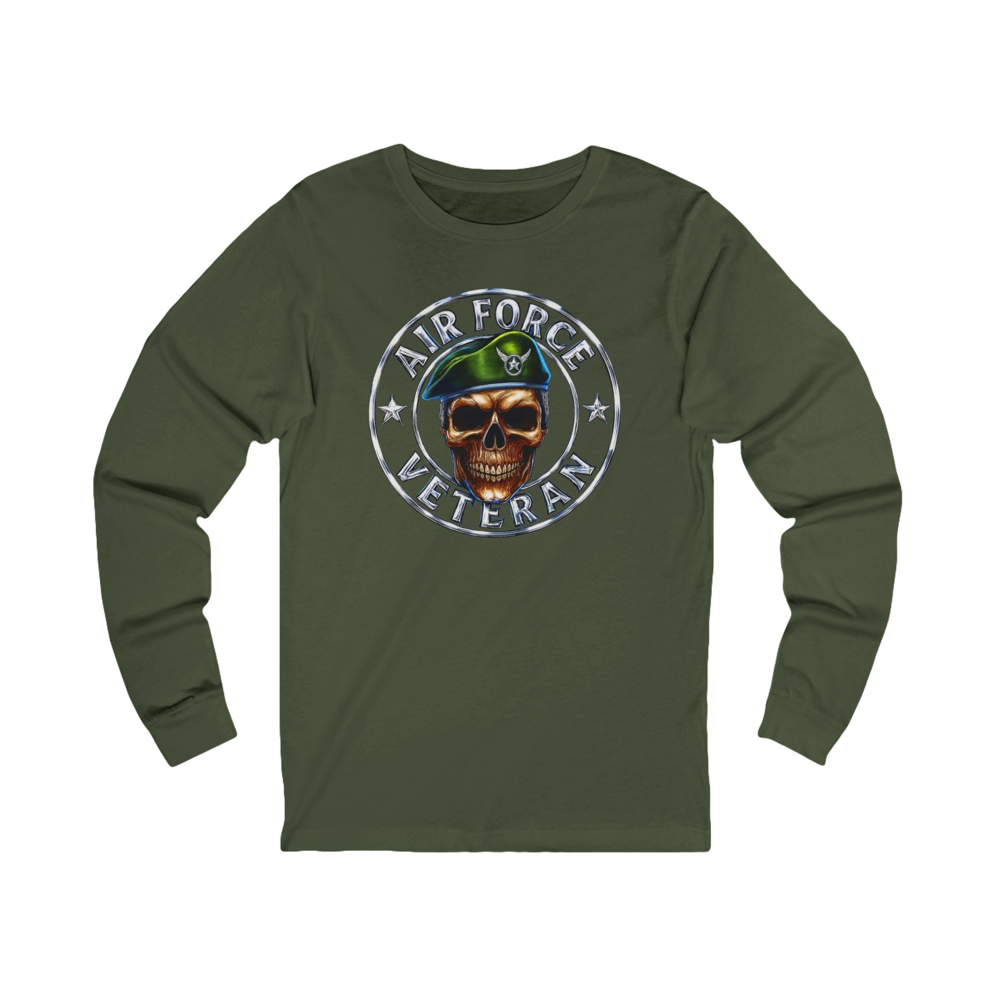 Air Force Veteran Skull Long Sleeve Tee
