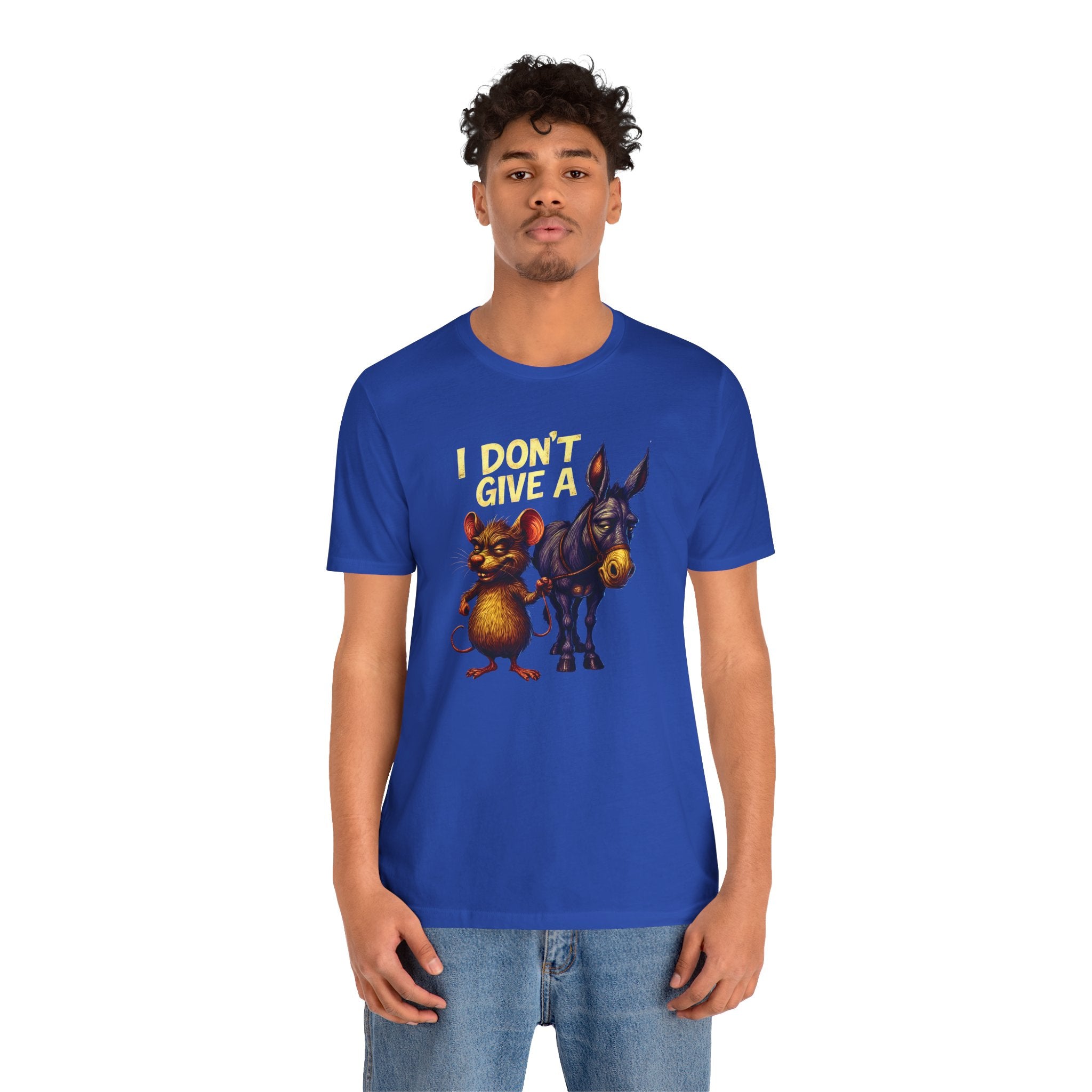 I Don't Give A — Funny Rat & Donkey Graphic Tee