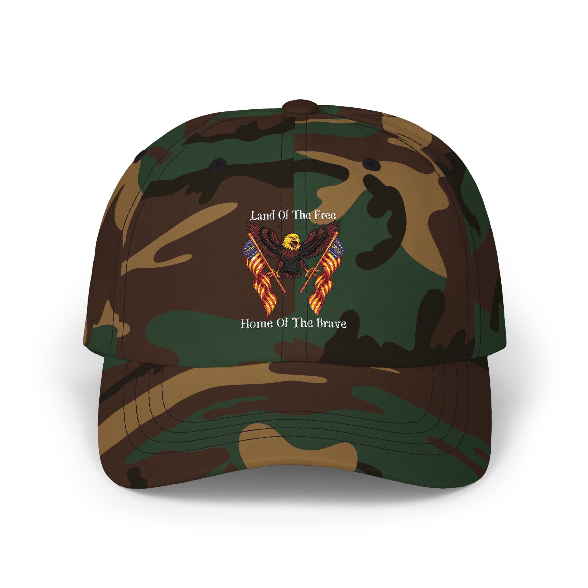 Land Of The Free Classic Dad Cap — Patriotic Eagle Embroidered Baseball Hat