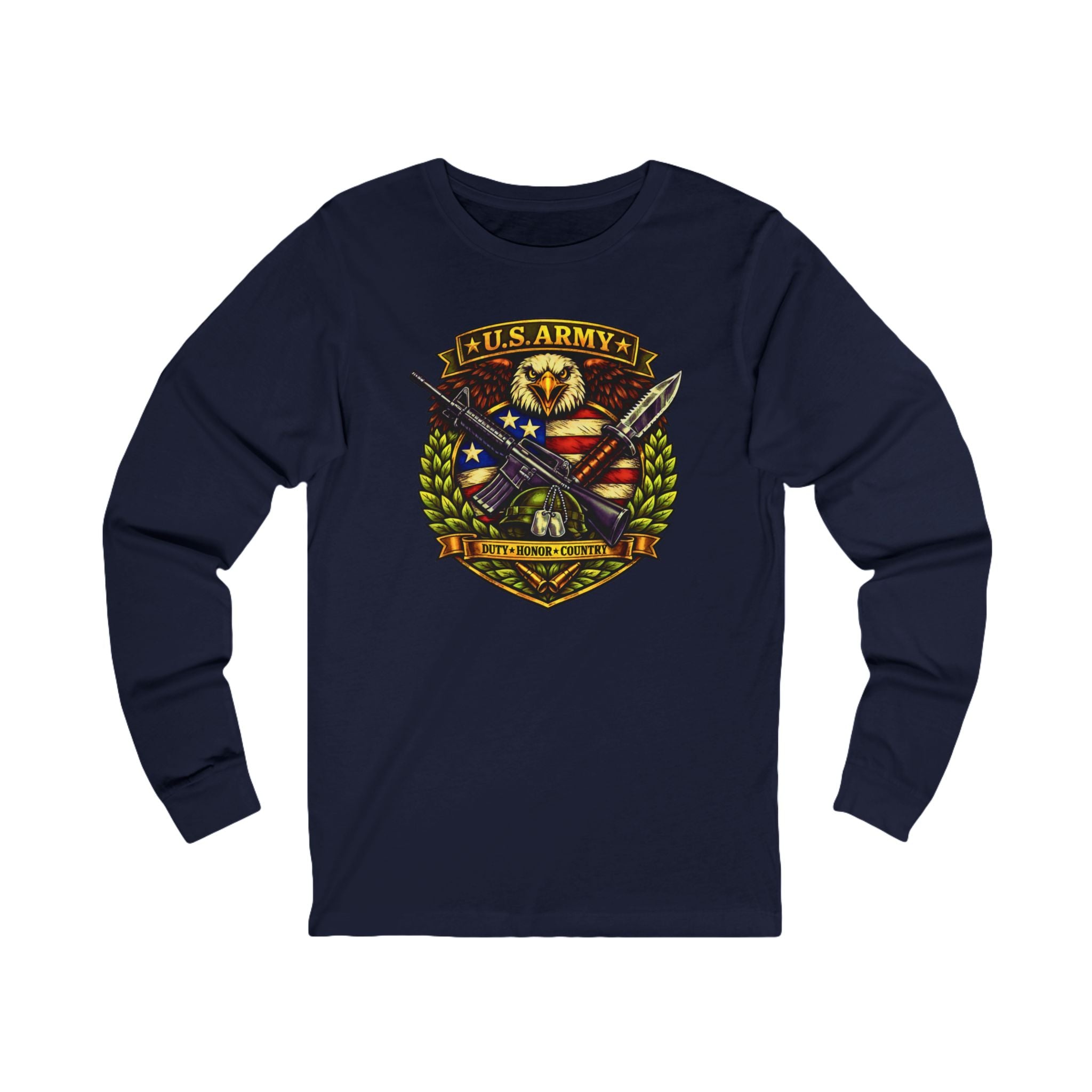 Duty, Honor, Country U.S. Army Eagle Emblem Long Sleeve Tee